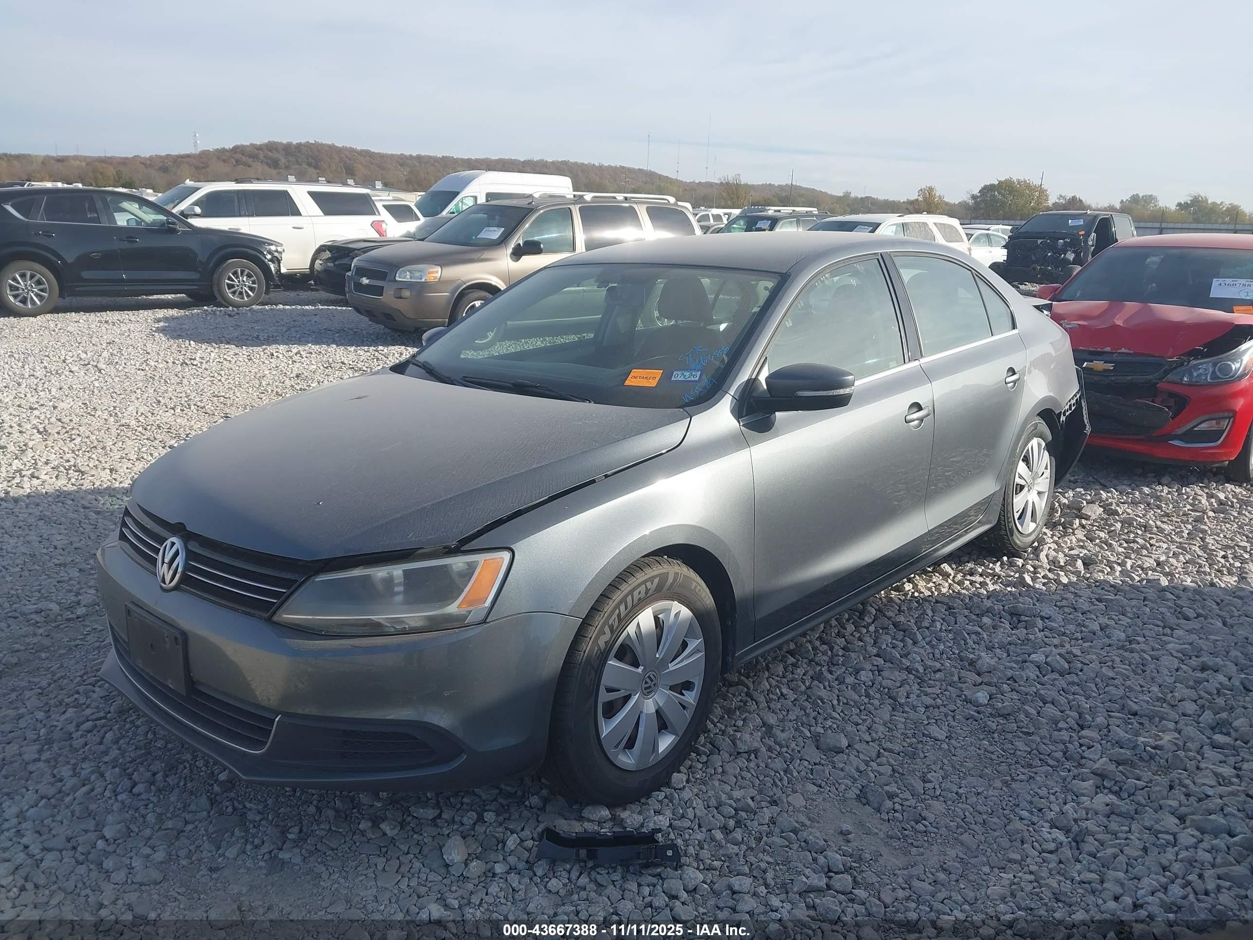 2013 Volkswagen Jetta 2.5l Se Gray vin: 3VWDX7AJ9DM310824