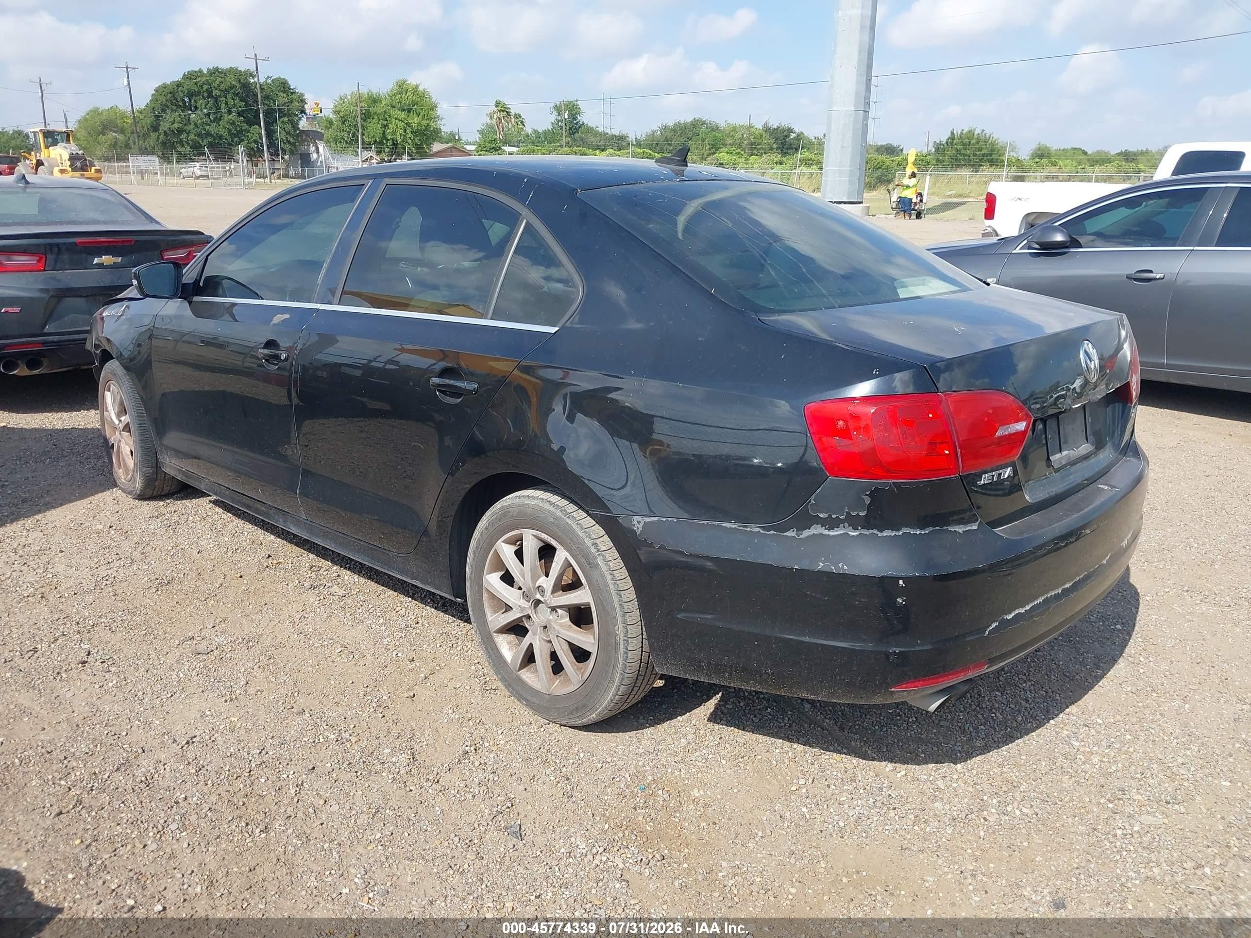 2013 Volkswagen Jetta 2.5l Se Black vin: 3VWDX7AJ9DM357173