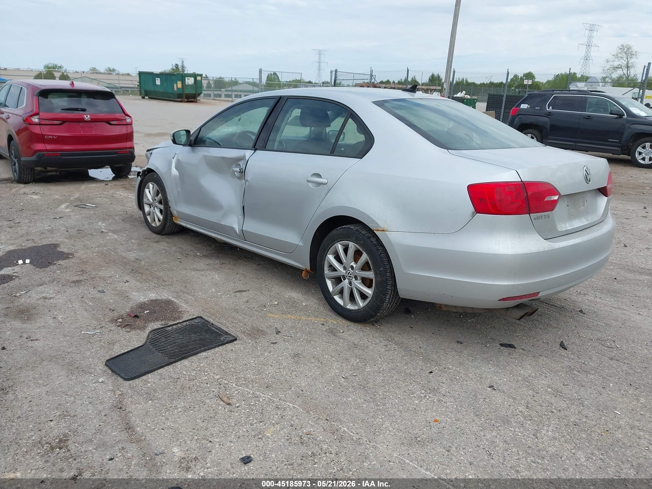 2011 Volkswagen Jetta 2.5l Se Silver vin: 3VWDX7AJXBM303541