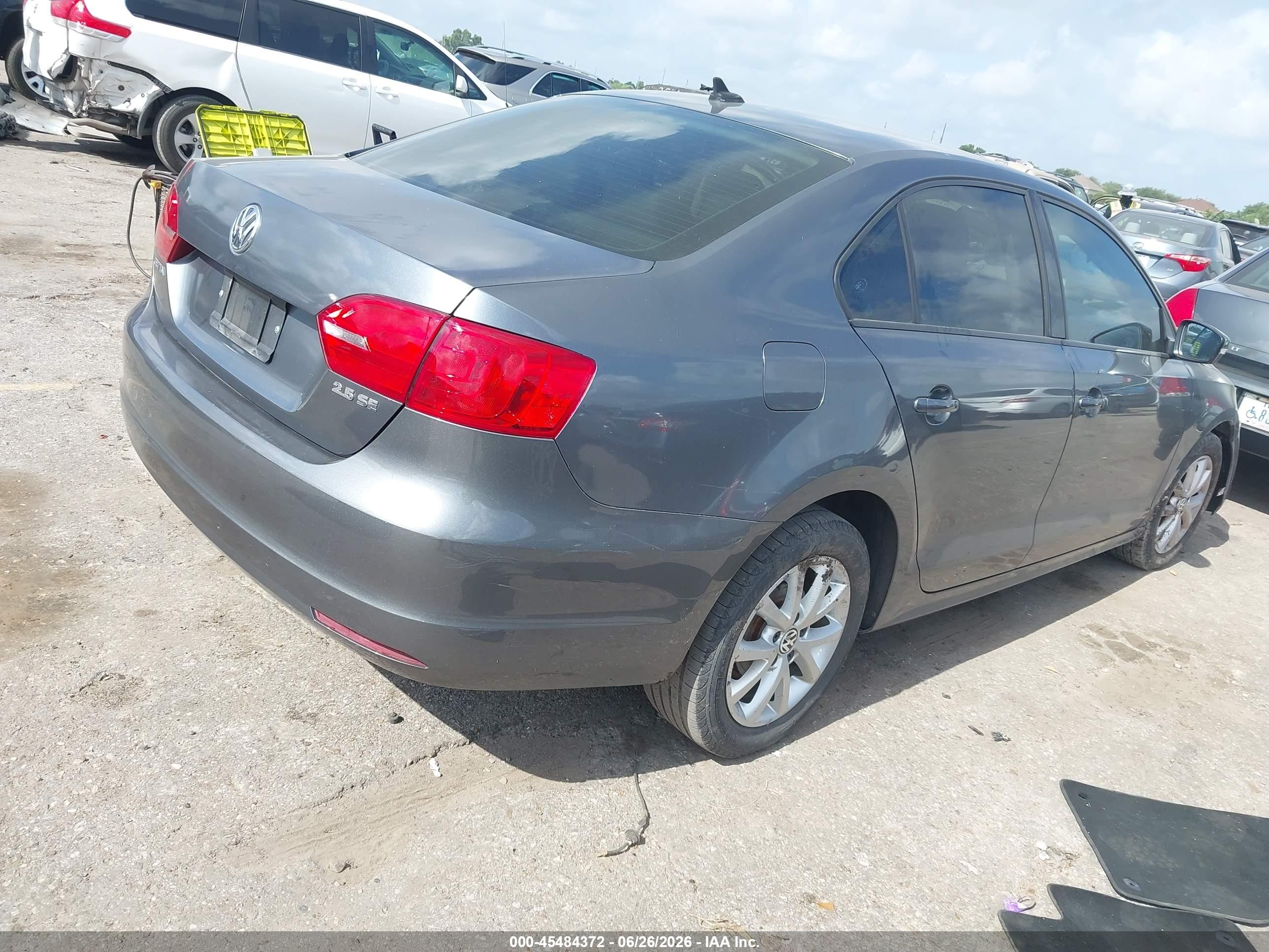 2011 Volkswagen Jetta 2.5l Se Gray vin: 3VWDX7AJXBM352481
