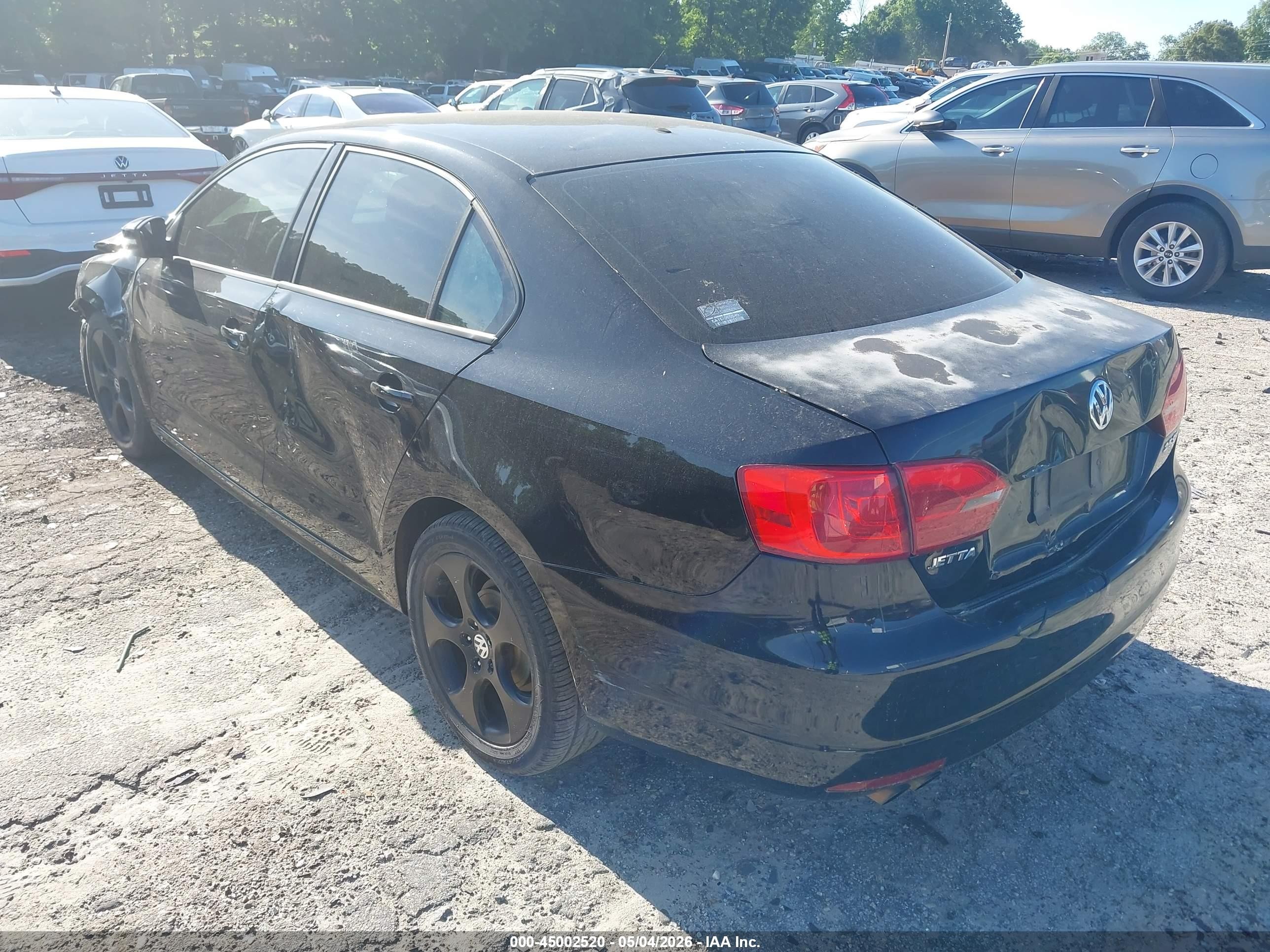 2011 Volkswagen Jetta 2.5l Se Black vin: 3VWDX7AJXBM353145