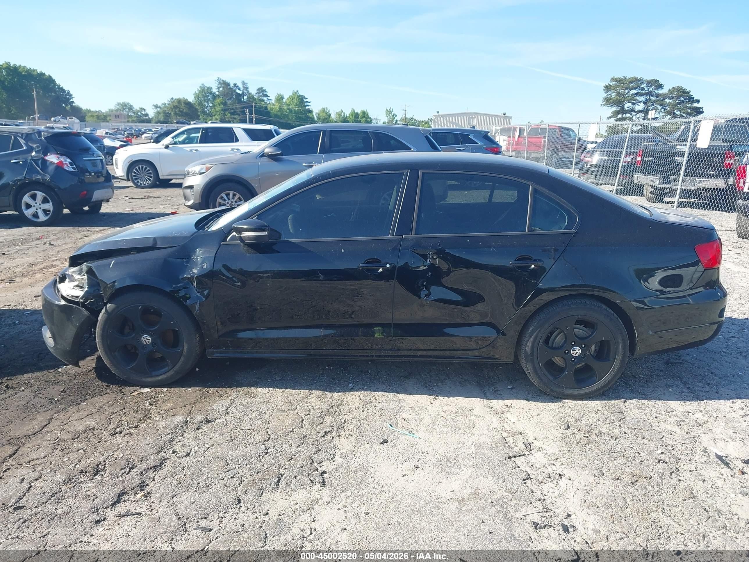 2011 Volkswagen Jetta 2.5l Se Black vin: 3VWDX7AJXBM353145