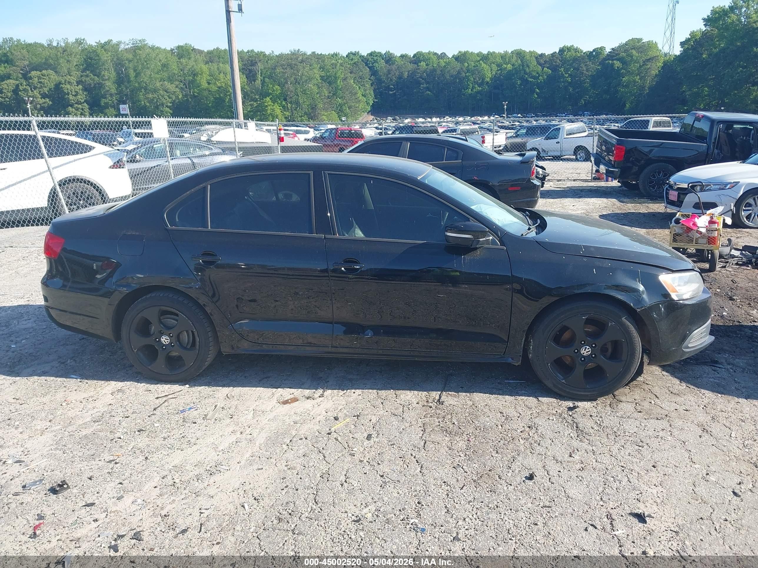 2011 Volkswagen Jetta 2.5l Se Black vin: 3VWDX7AJXBM353145