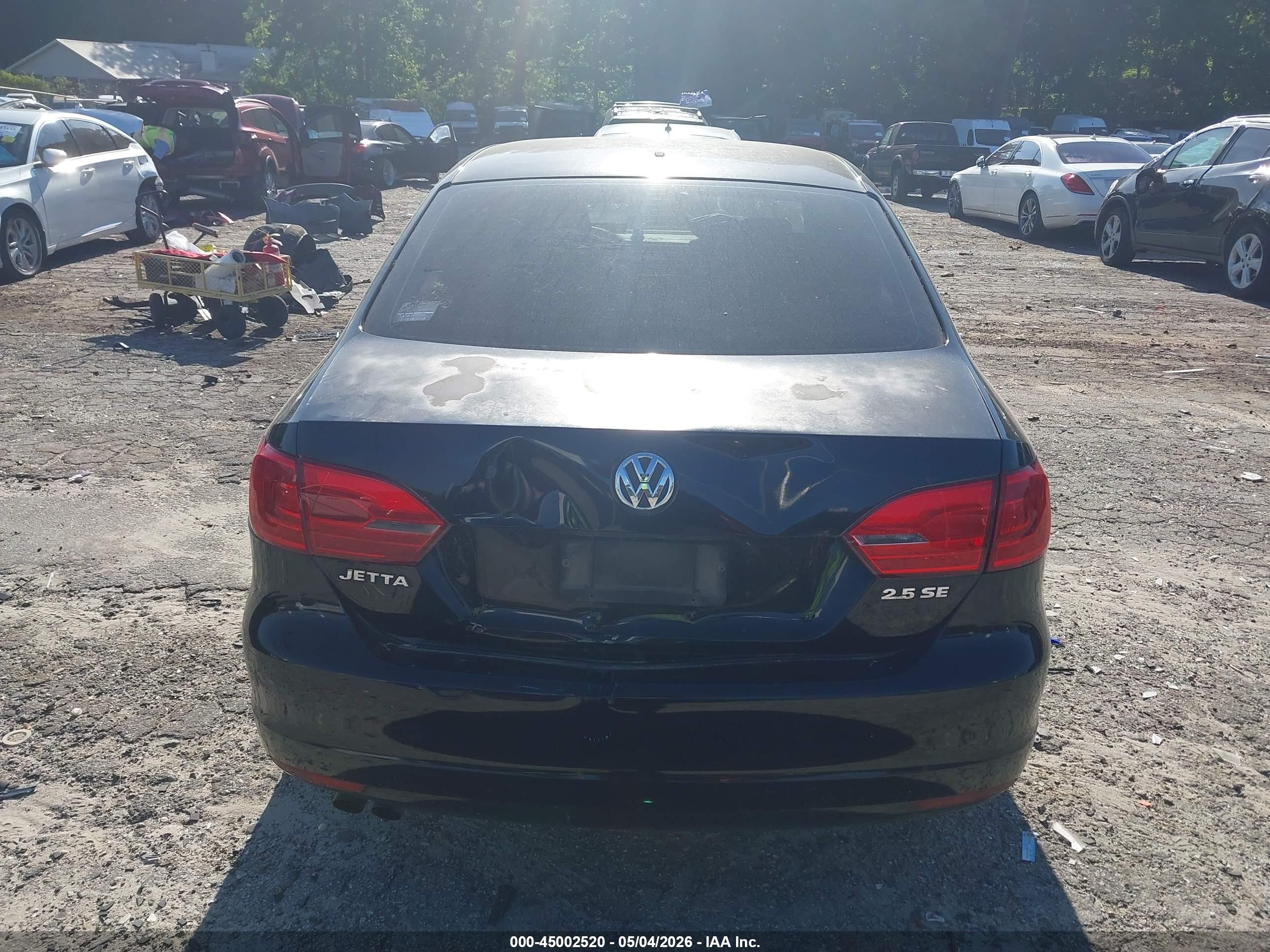 2011 Volkswagen Jetta 2.5l Se Black vin: 3VWDX7AJXBM353145
