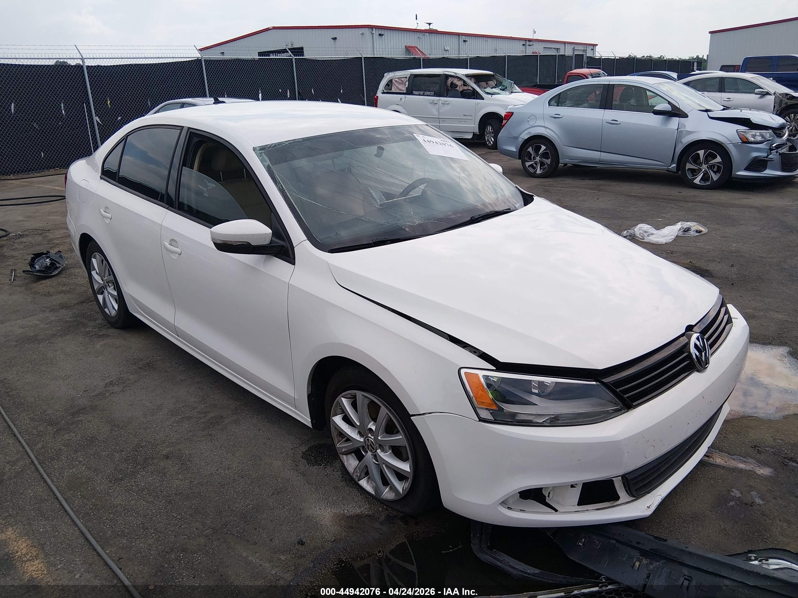 2012 Volkswagen Jetta 2.5l Se White vin: 3VWDX7AJXCM303086