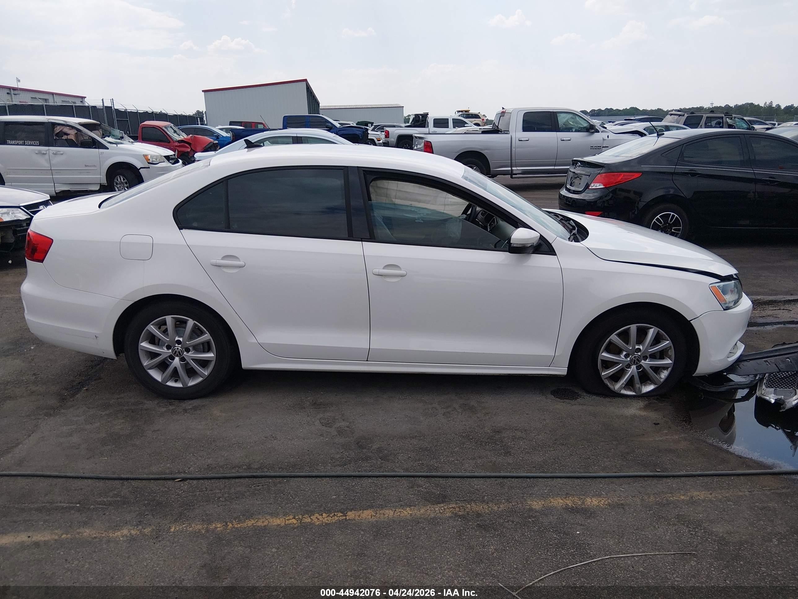 2012 Volkswagen Jetta 2.5l Se White vin: 3VWDX7AJXCM303086