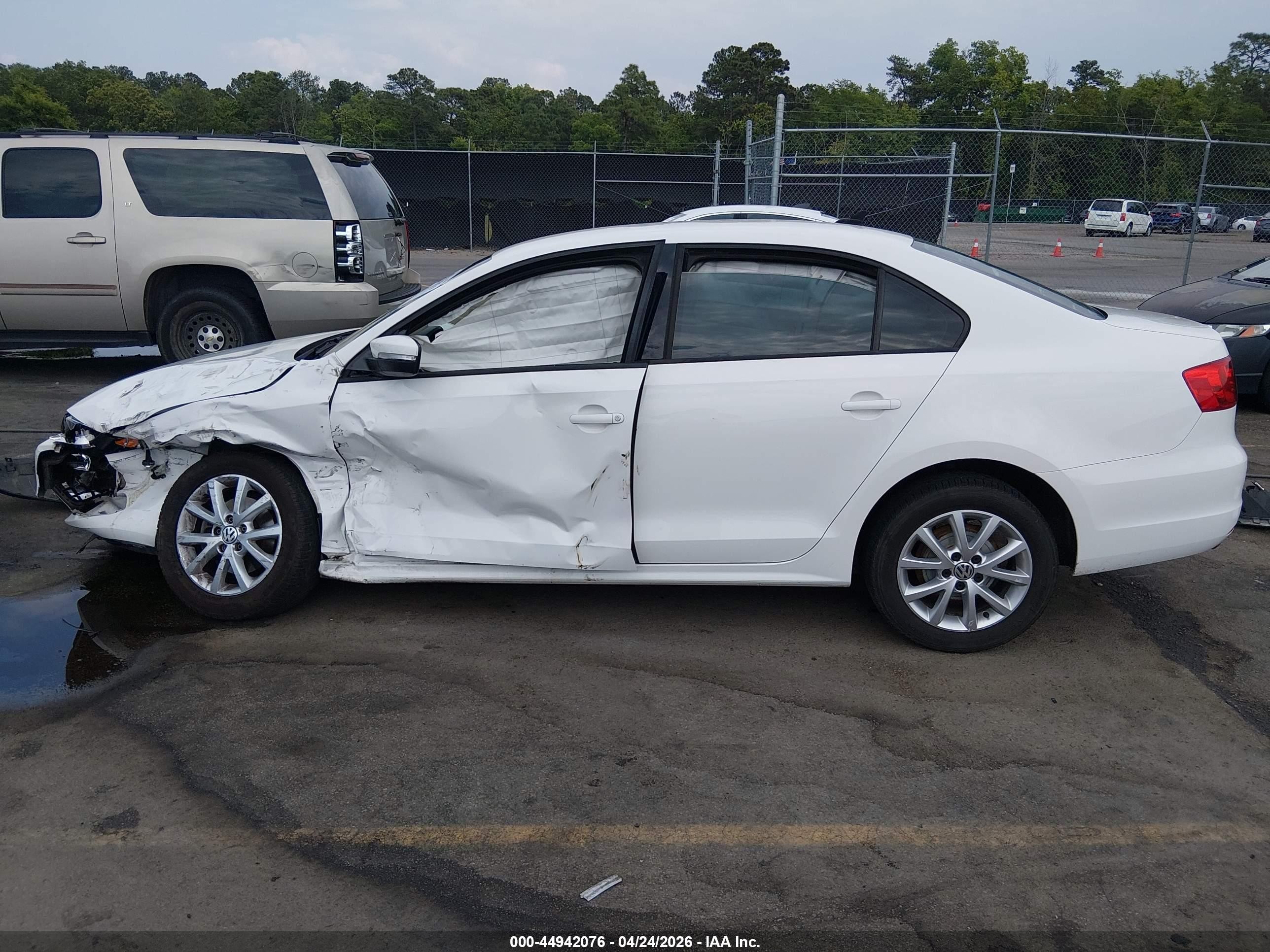 2012 Volkswagen Jetta 2.5l Se White vin: 3VWDX7AJXCM303086