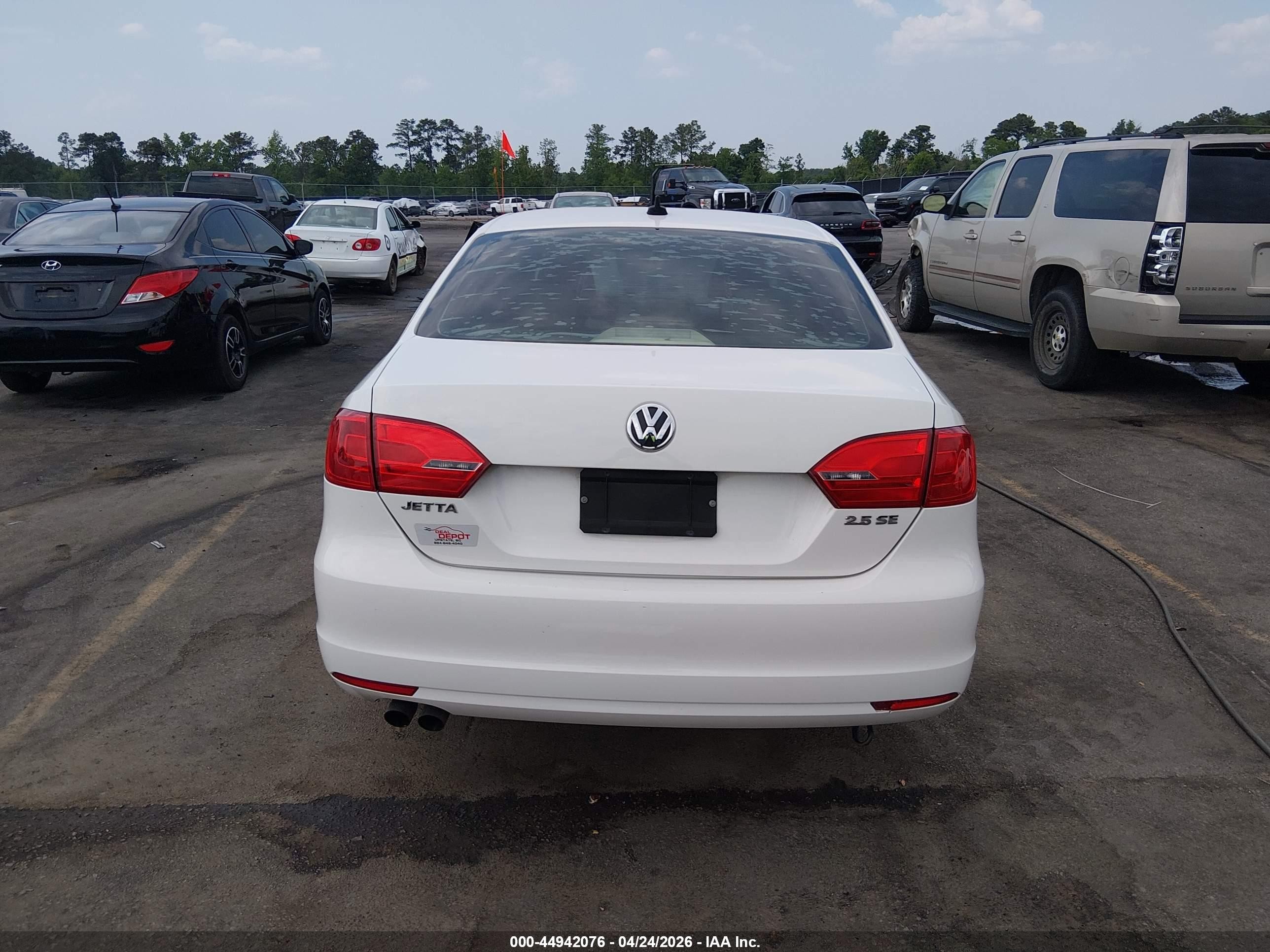 2012 Volkswagen Jetta 2.5l Se White vin: 3VWDX7AJXCM303086