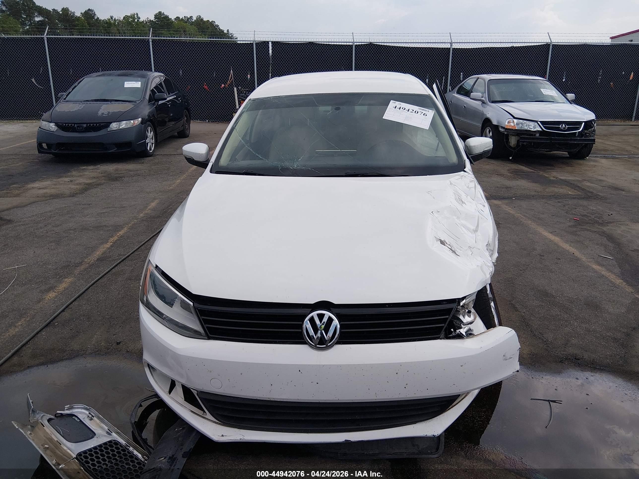 2012 Volkswagen Jetta 2.5l Se White vin: 3VWDX7AJXCM303086