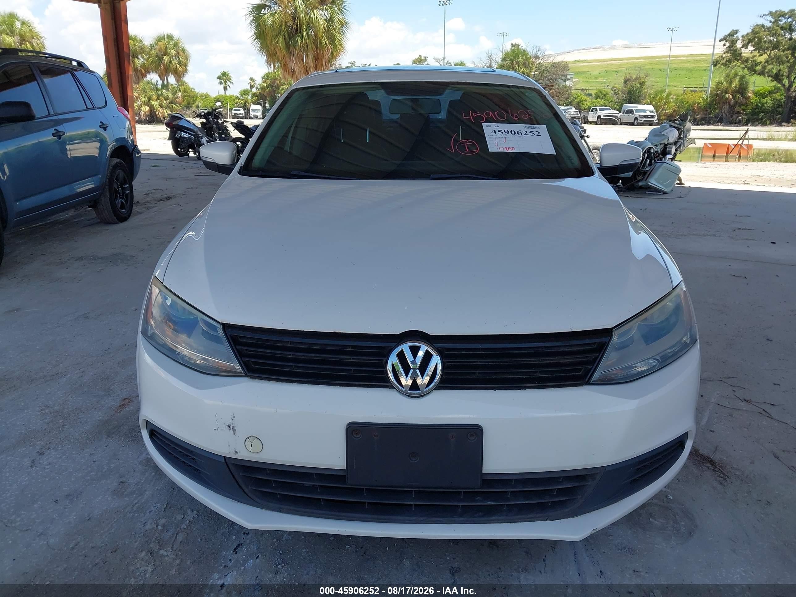 2012 Volkswagen Jetta 2.5l Se White vin: 3VWDX7AJXCM323306