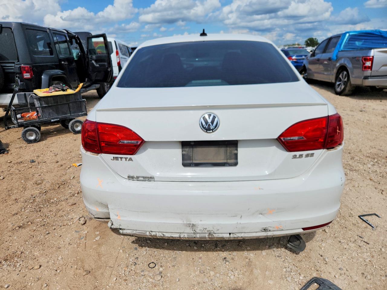 2012 Volkswagen Jetta Se Белый vin: 3VWDX7AJXCM324181