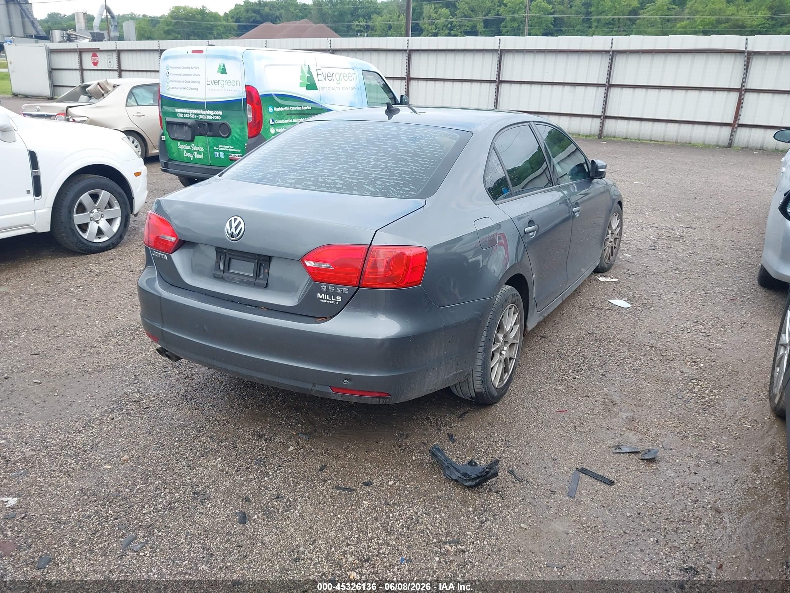 2012 Volkswagen Jetta 2.5l Se Gray vin: 3VWDX7AJXCM468863