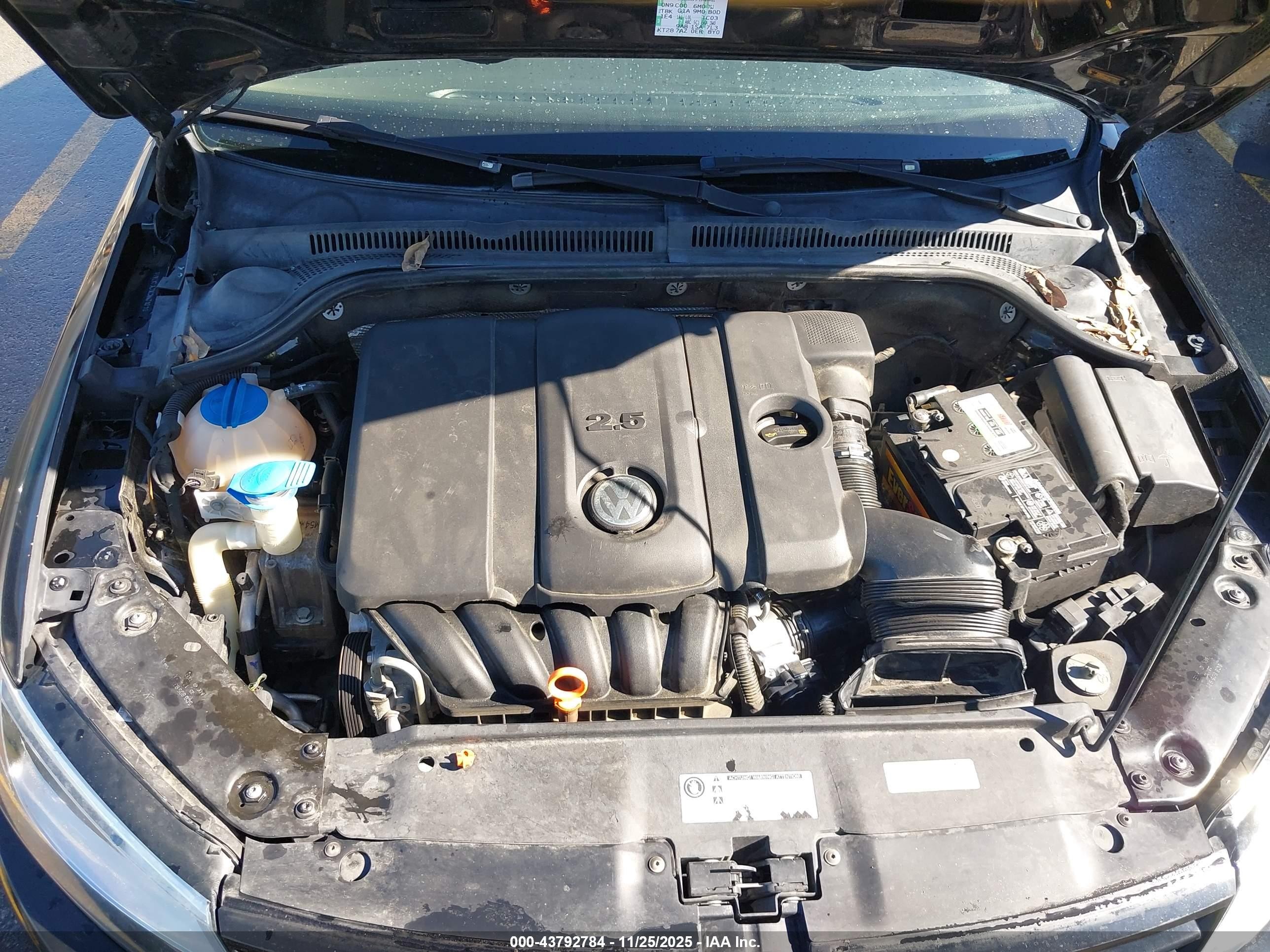 2012 Volkswagen Jetta 2.5l Se Black vin: 3VWDX7AJXCM473710