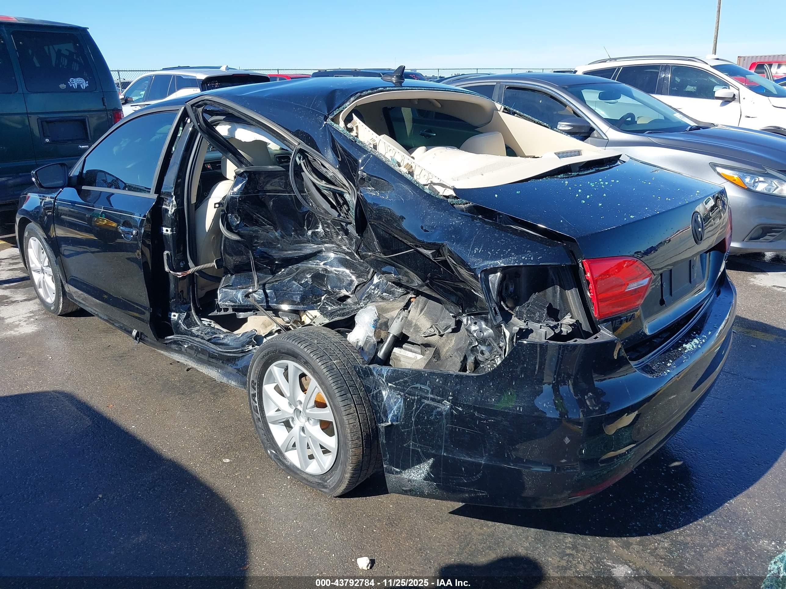 2012 Volkswagen Jetta 2.5l Se Black vin: 3VWDX7AJXCM473710