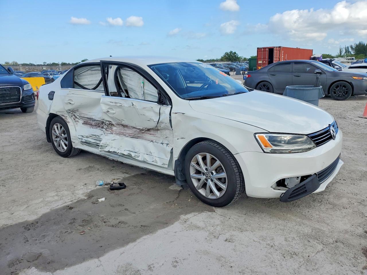 2013 Volkswagen Jetta Se White vin: 3VWDX7AJXDM310332