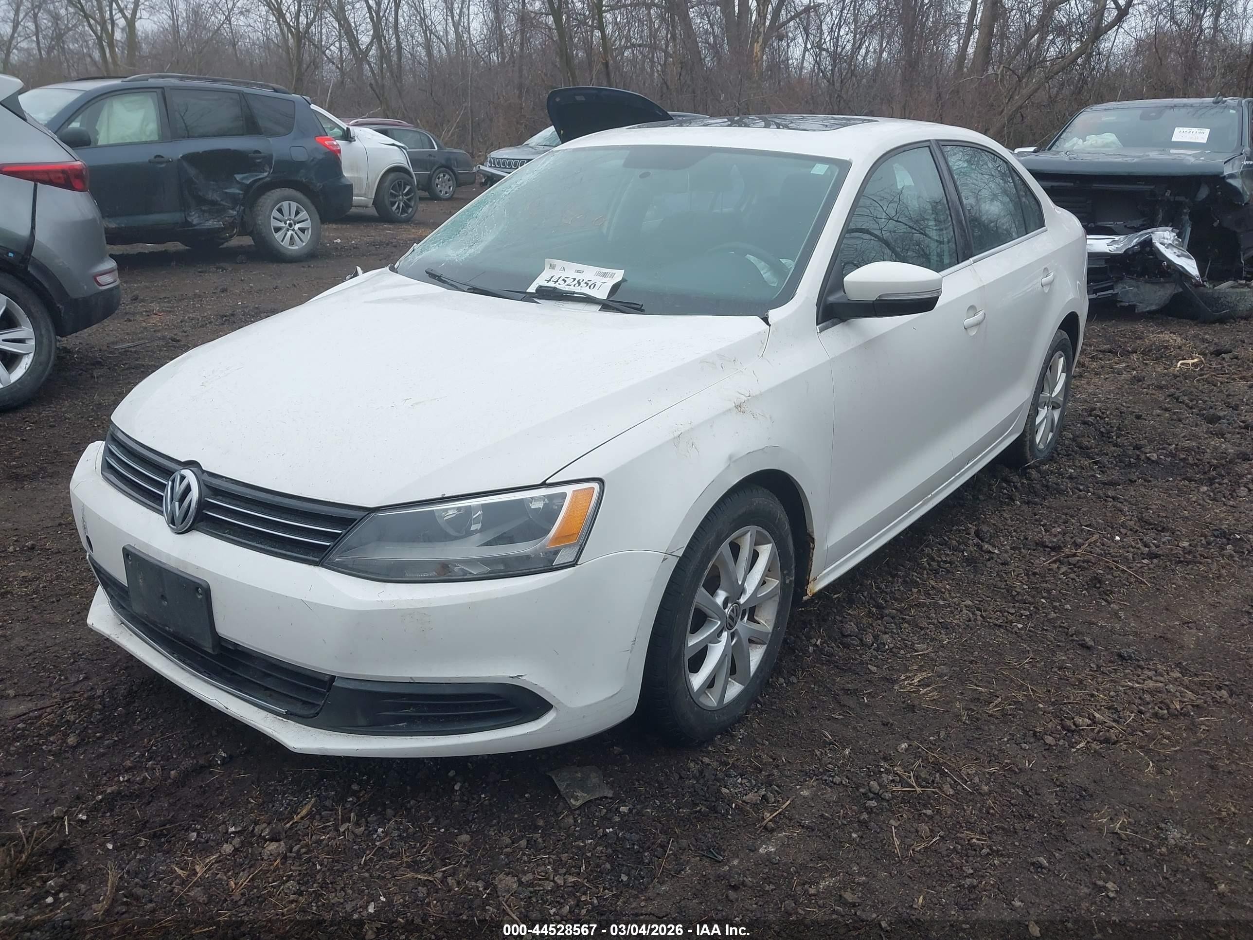2013 Volkswagen Jetta Se White vin: 3VWDX7AJXDM358221