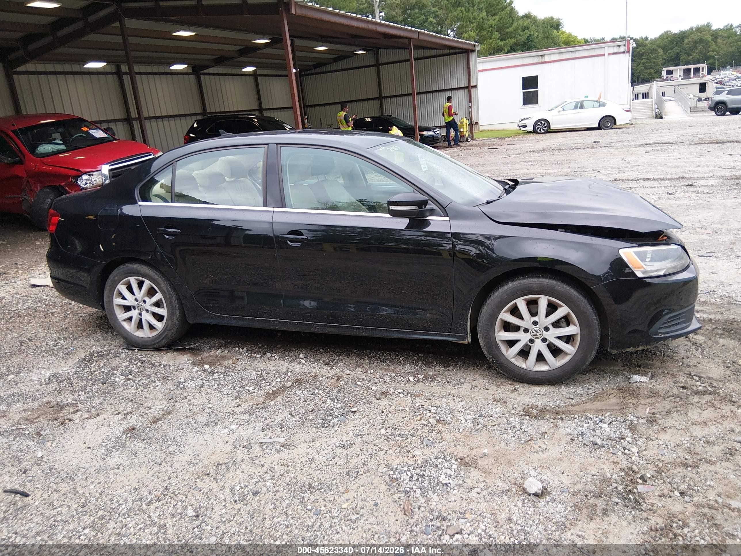 2013 Volkswagen Jetta 2.5l Se Black vin: 3VWDX7AJXDM378937