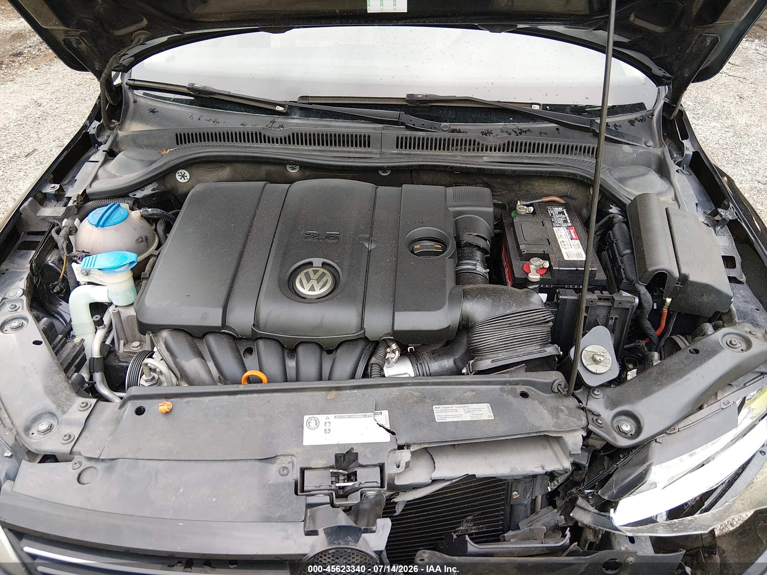 2013 Volkswagen Jetta 2.5l Se Black vin: 3VWDX7AJXDM378937