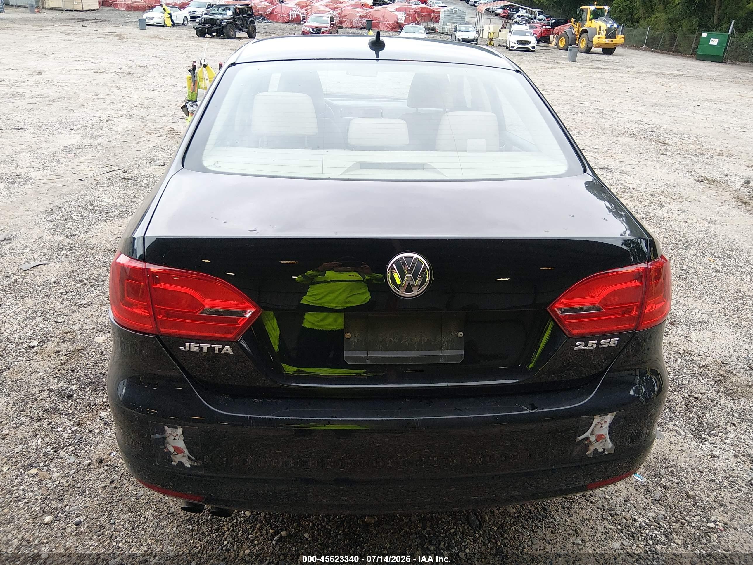 2013 Volkswagen Jetta 2.5l Se Black vin: 3VWDX7AJXDM378937