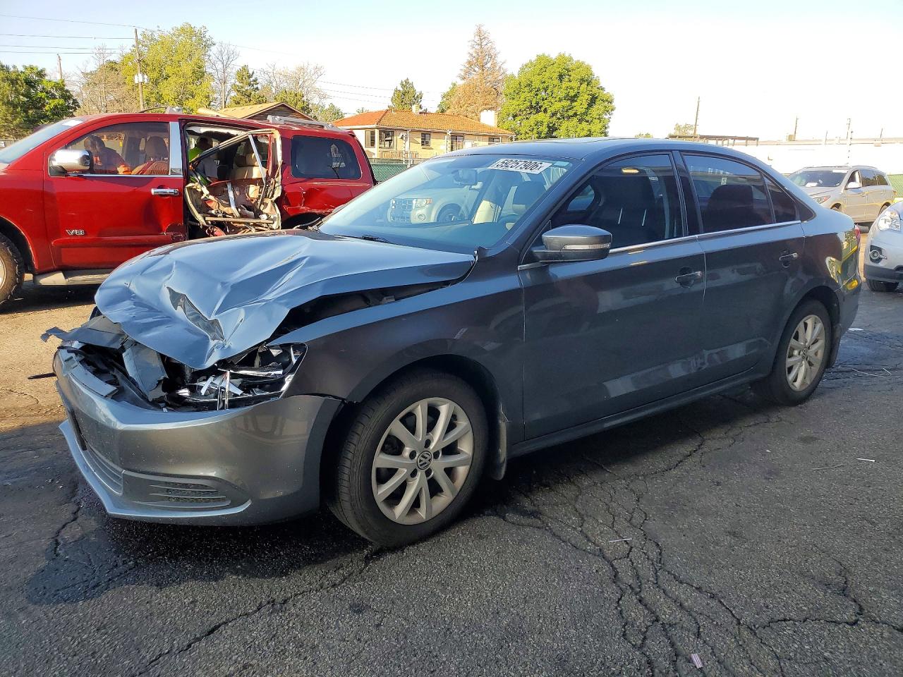 2013 Volkswagen Jetta Se Gray vin: 3VWDX7AJXDM403173