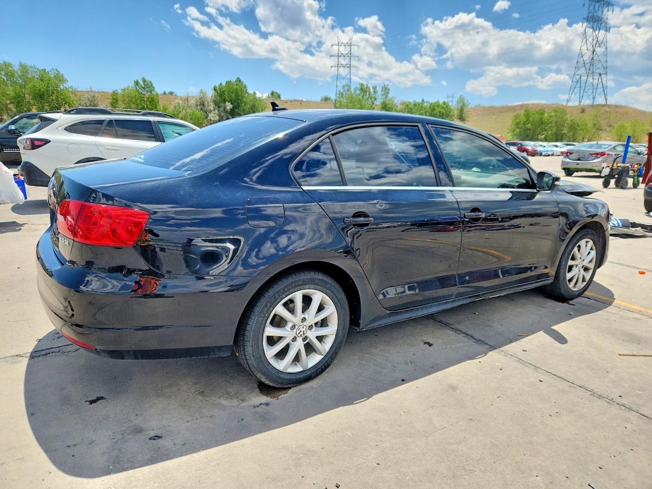 2013 Volkswagen Jetta Se Black vin: 3VWDX7AJXDM436559