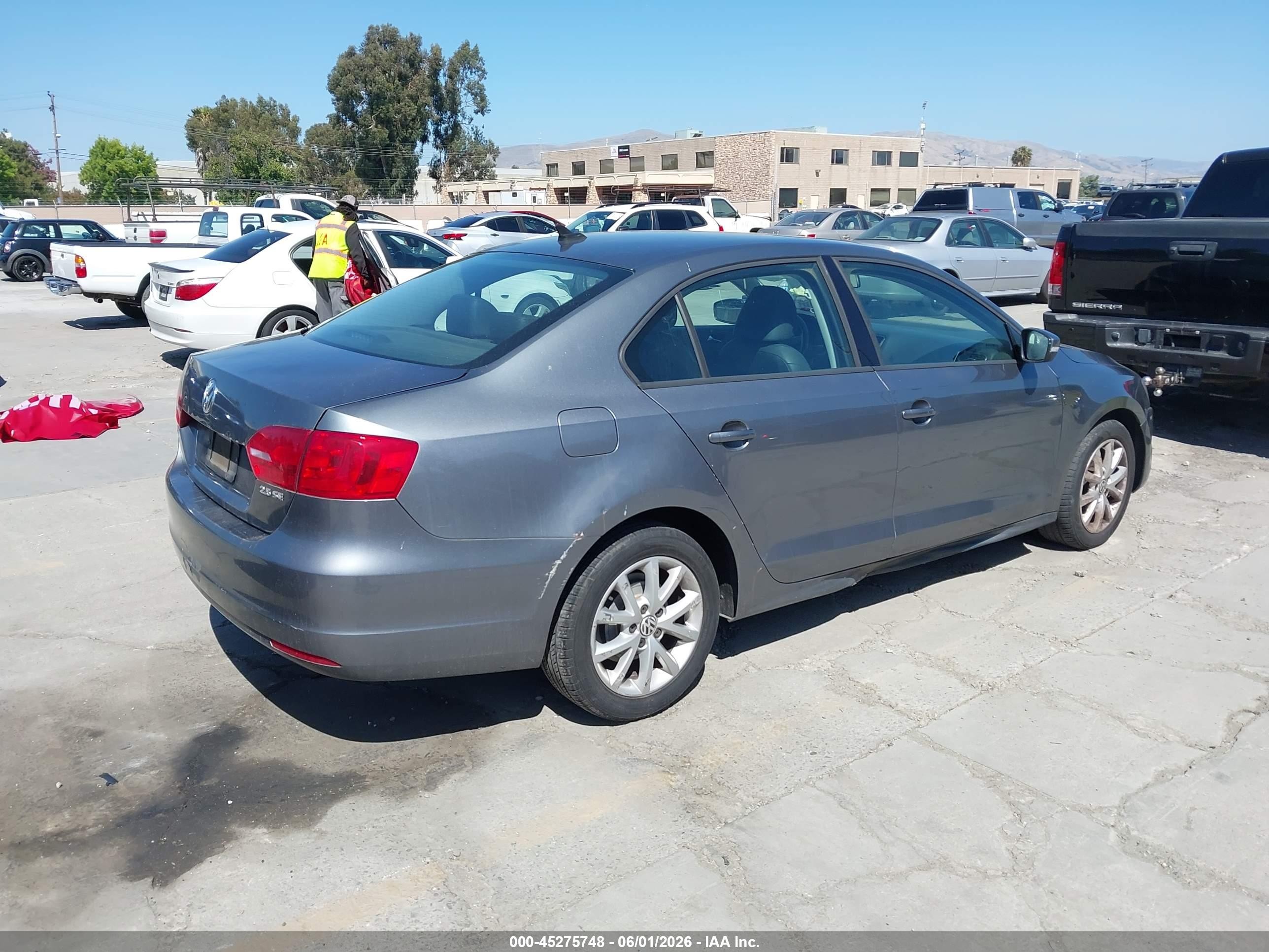 2011 Volkswagen Jetta 2.5l Se Gray vin: 3VWDZ7AJ0BM323517
