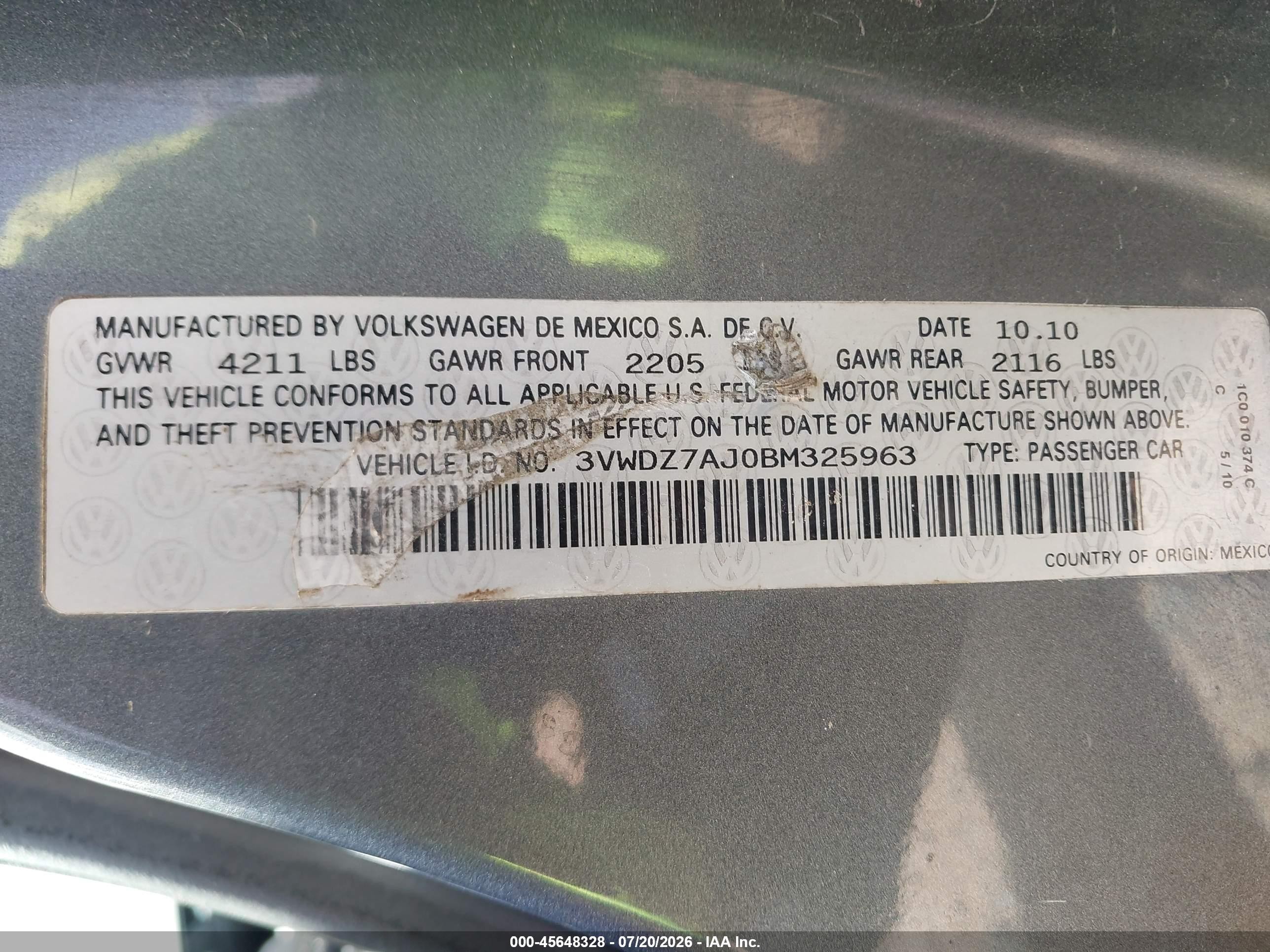 2011 Volkswagen Jetta 2.5l Se Gray vin: 3VWDZ7AJ0BM325963
