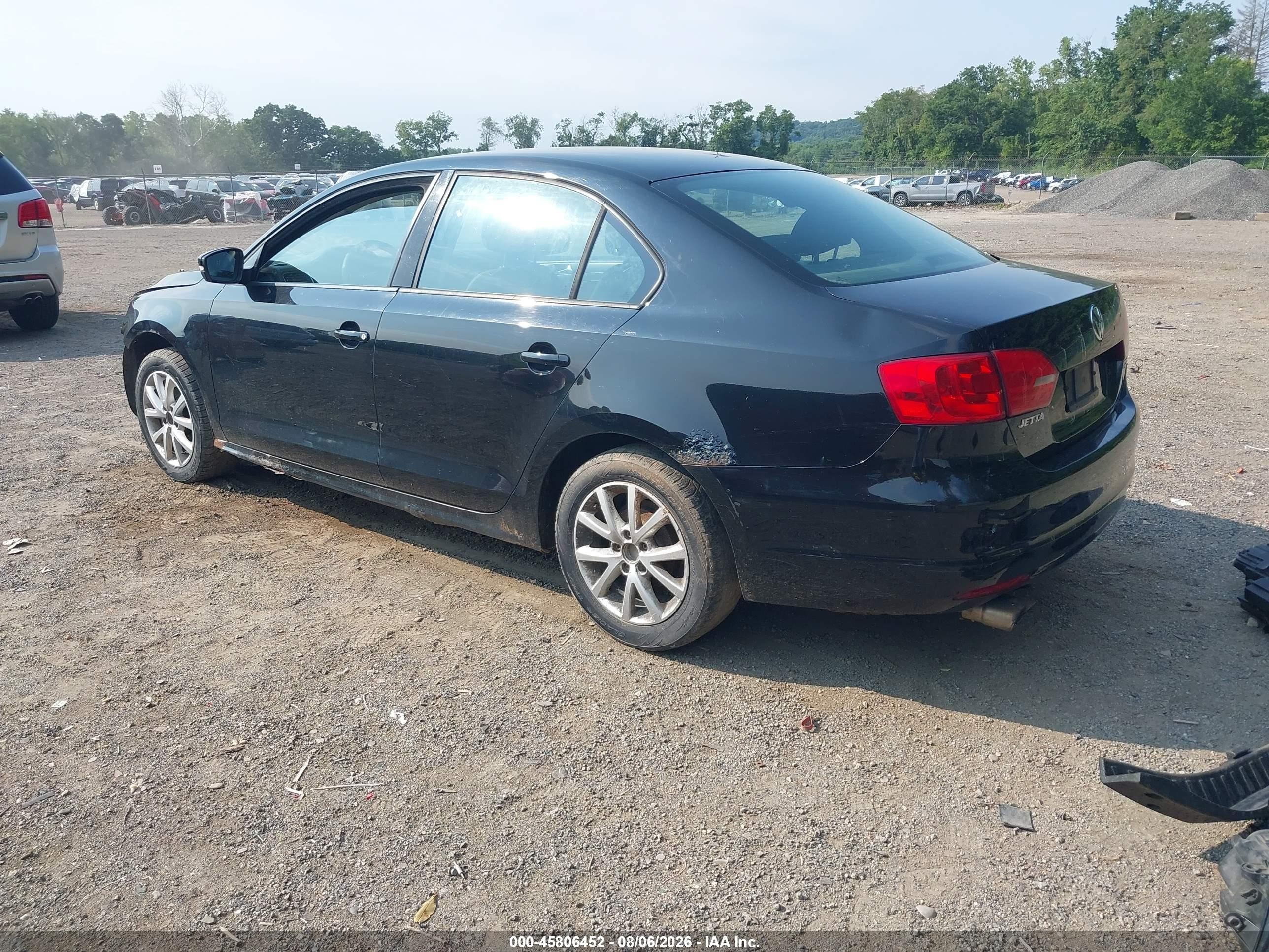 2011 Volkswagen Jetta 2.5l Se Black vin: 3VWDZ7AJ0BM382339