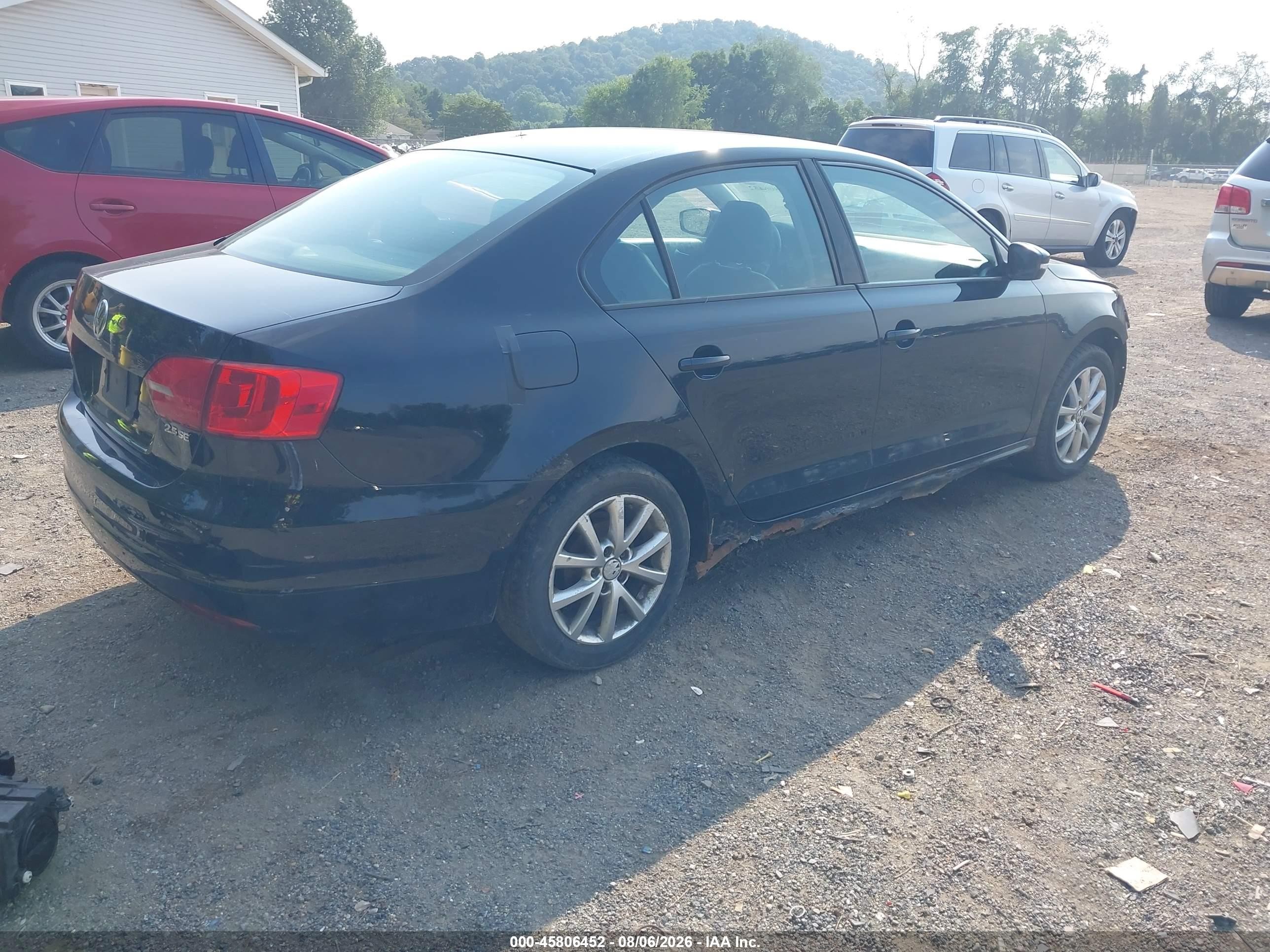 2011 Volkswagen Jetta 2.5l Se Black vin: 3VWDZ7AJ0BM382339