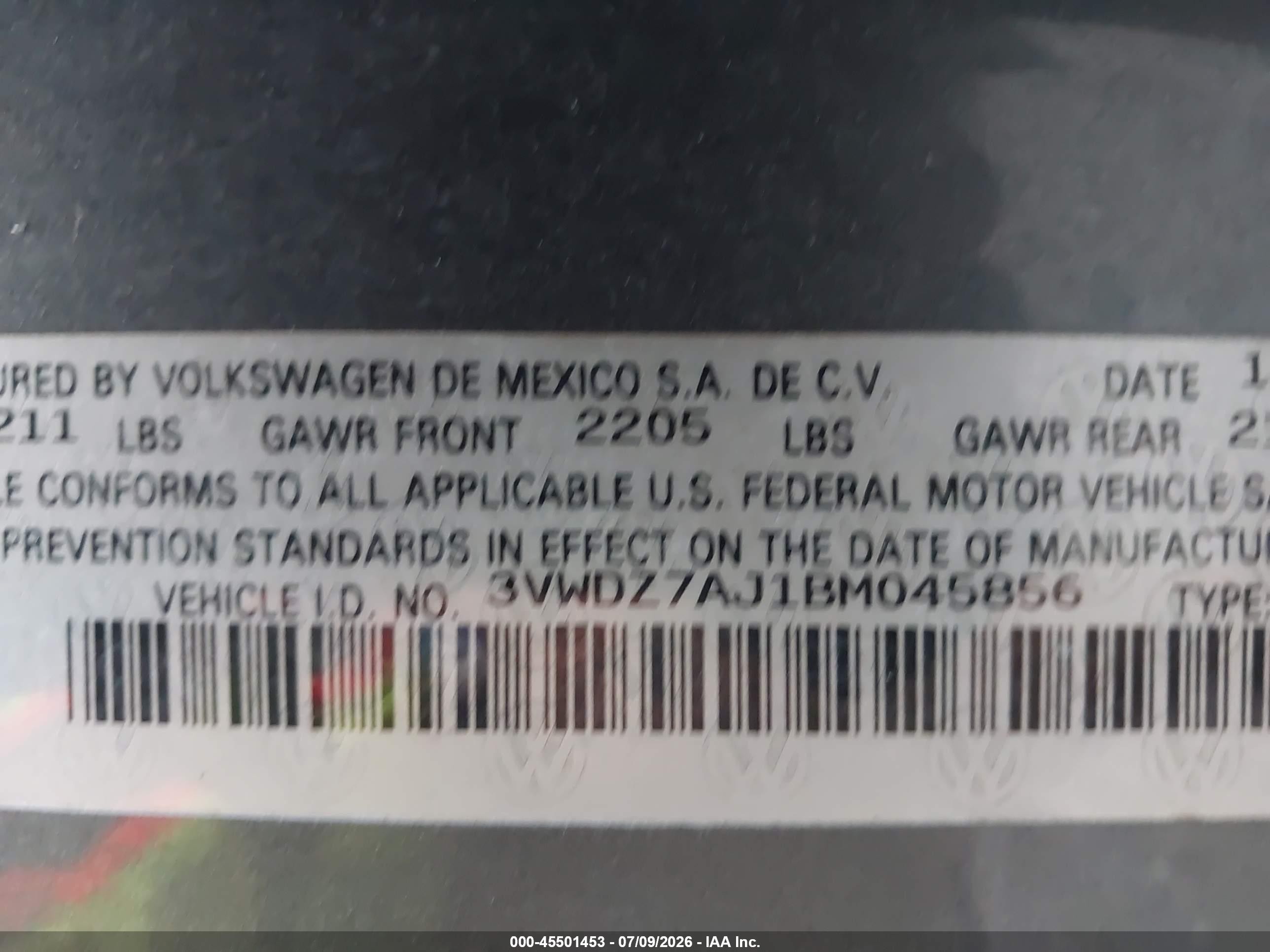 2011 Volkswagen Jetta 2.5l Se Серый vin: 3VWDZ7AJ1BM045856
