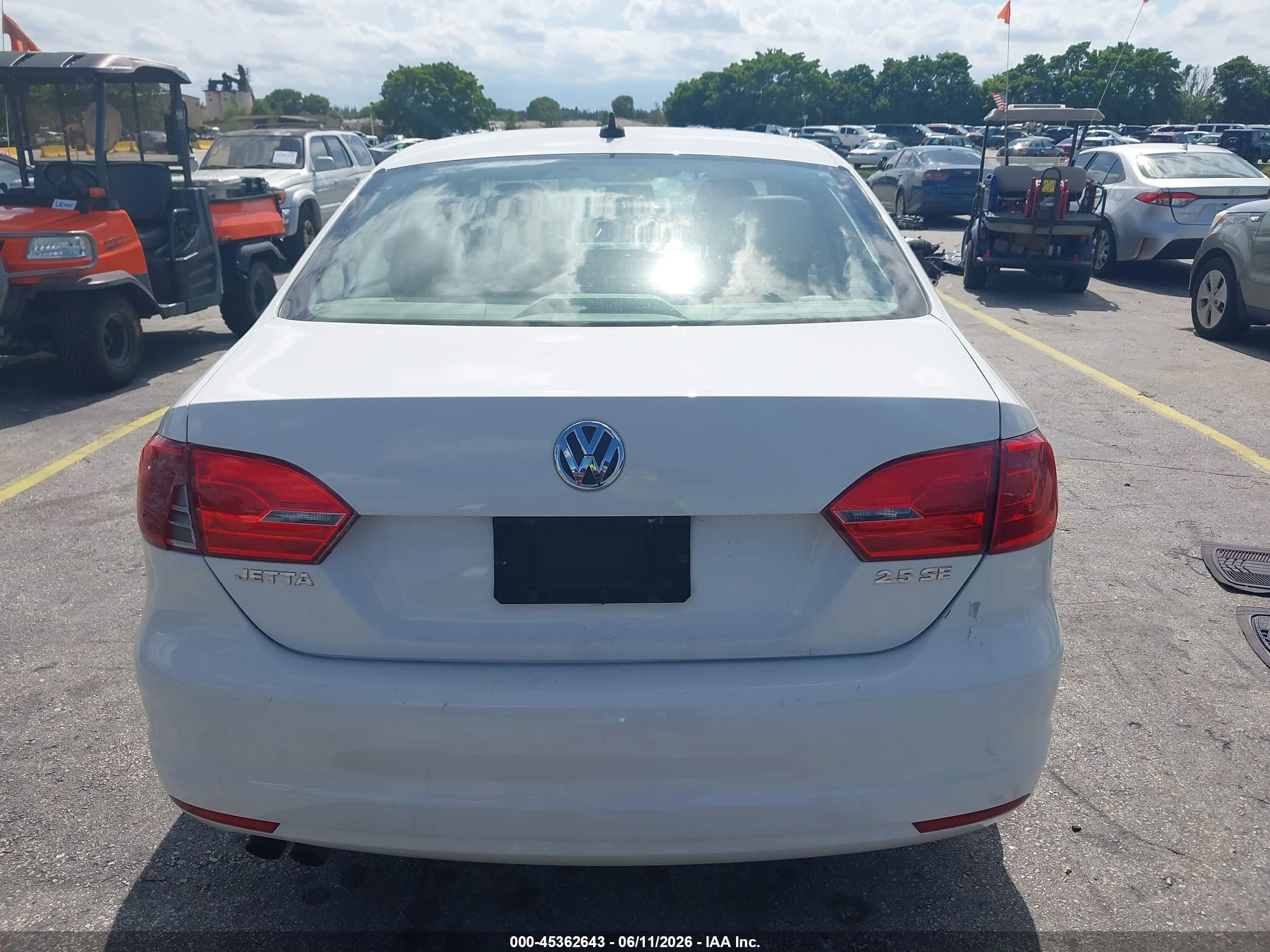 2011 Volkswagen Jetta 2.5l Se White vin: 3VWDZ7AJ1BM324126