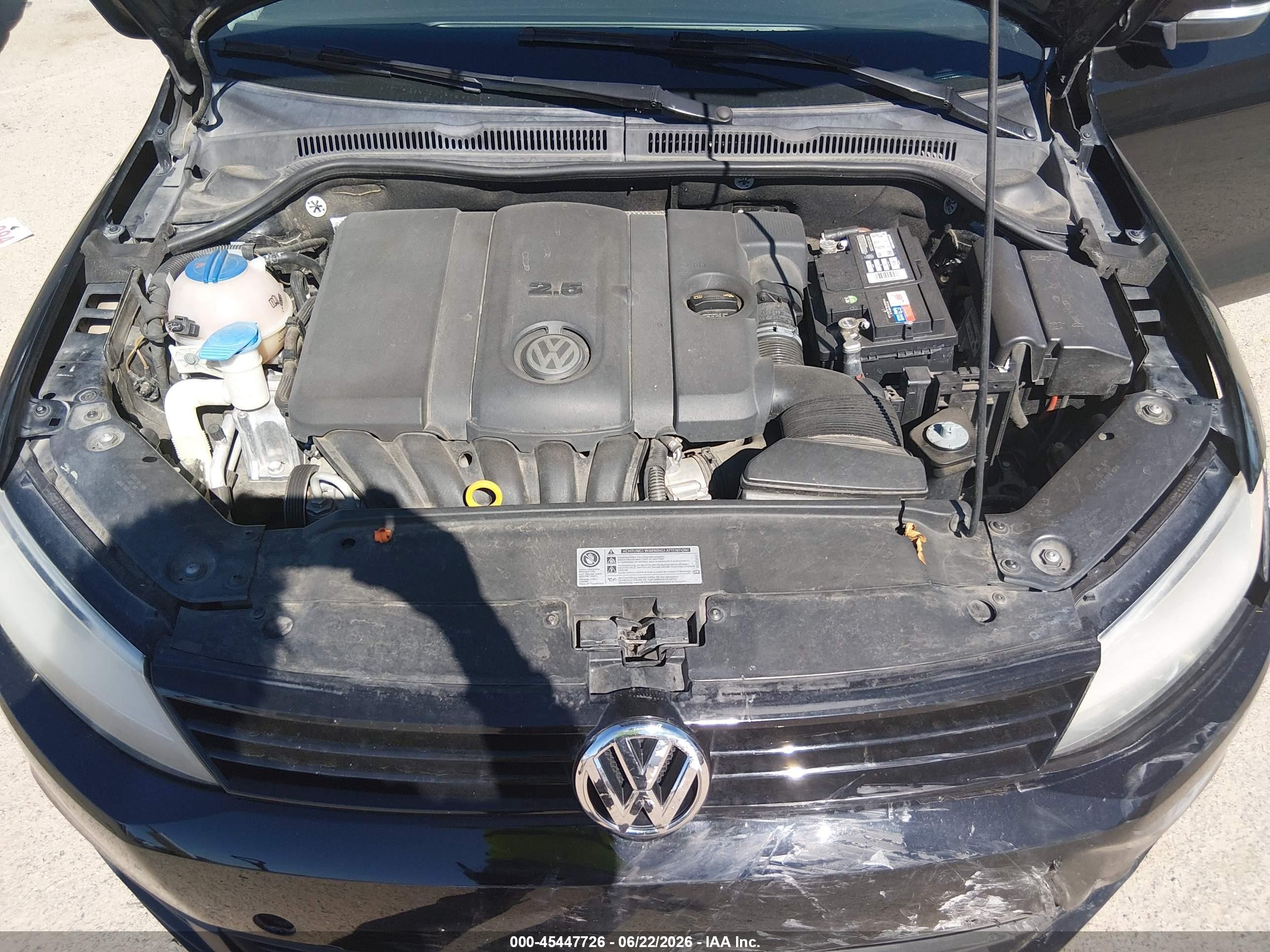 2011 Volkswagen Jetta 2.5l Se Черный vin: 3VWDZ7AJ1BM342013