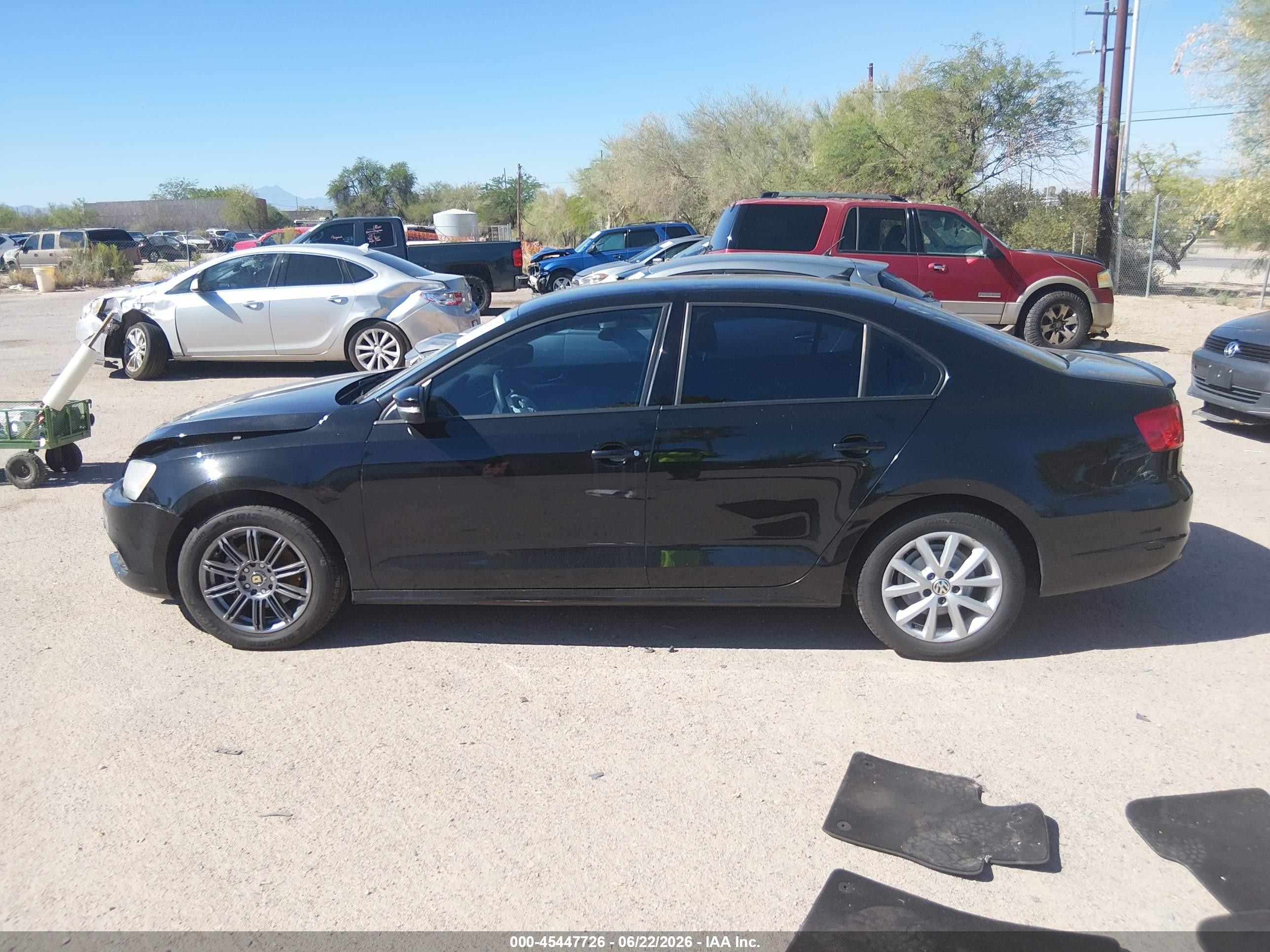 2011 Volkswagen Jetta 2.5l Se Черный vin: 3VWDZ7AJ1BM342013