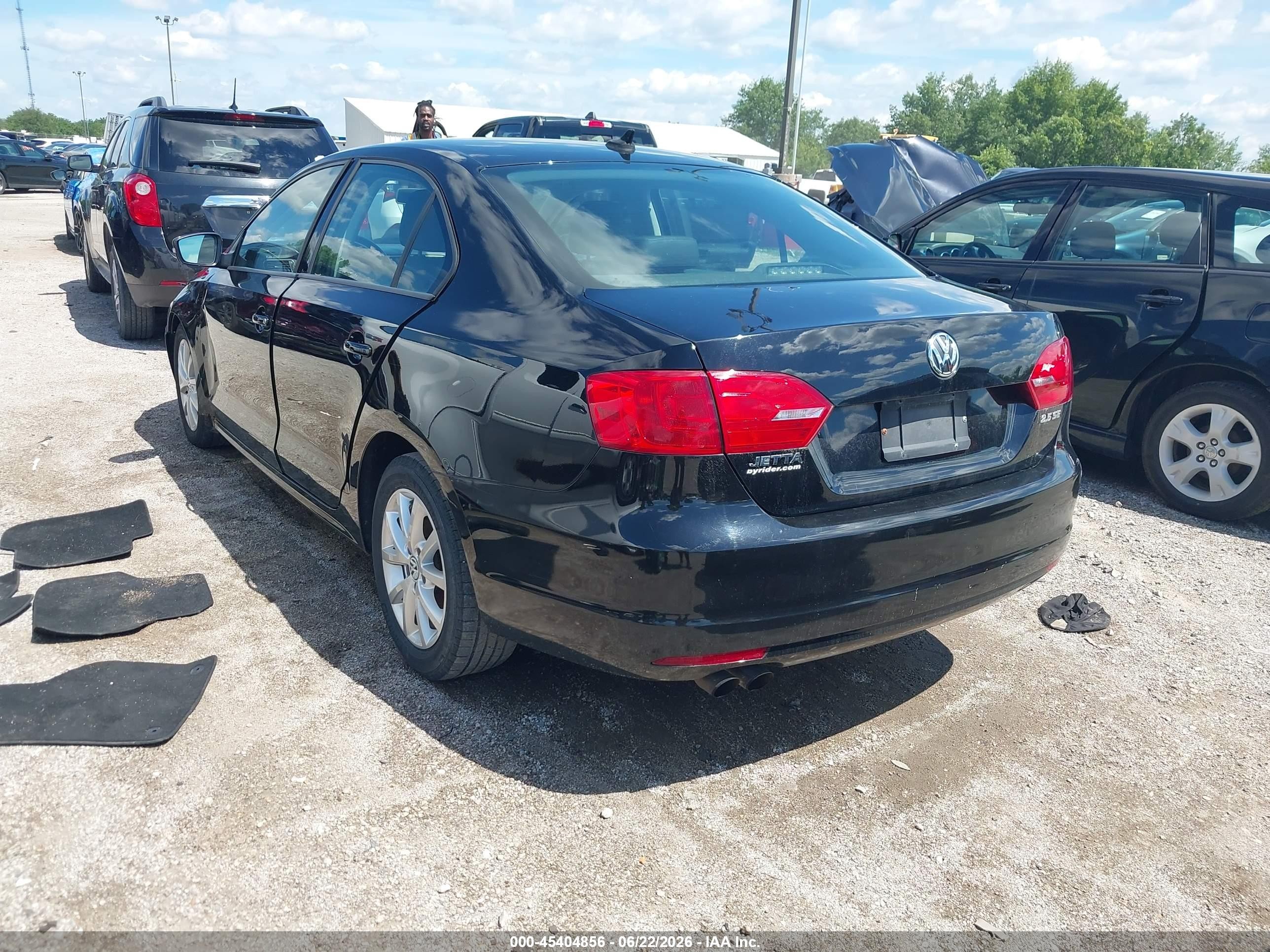 2011 Volkswagen Jetta 2.5l Se Черный vin: 3VWDZ7AJ2BM039998