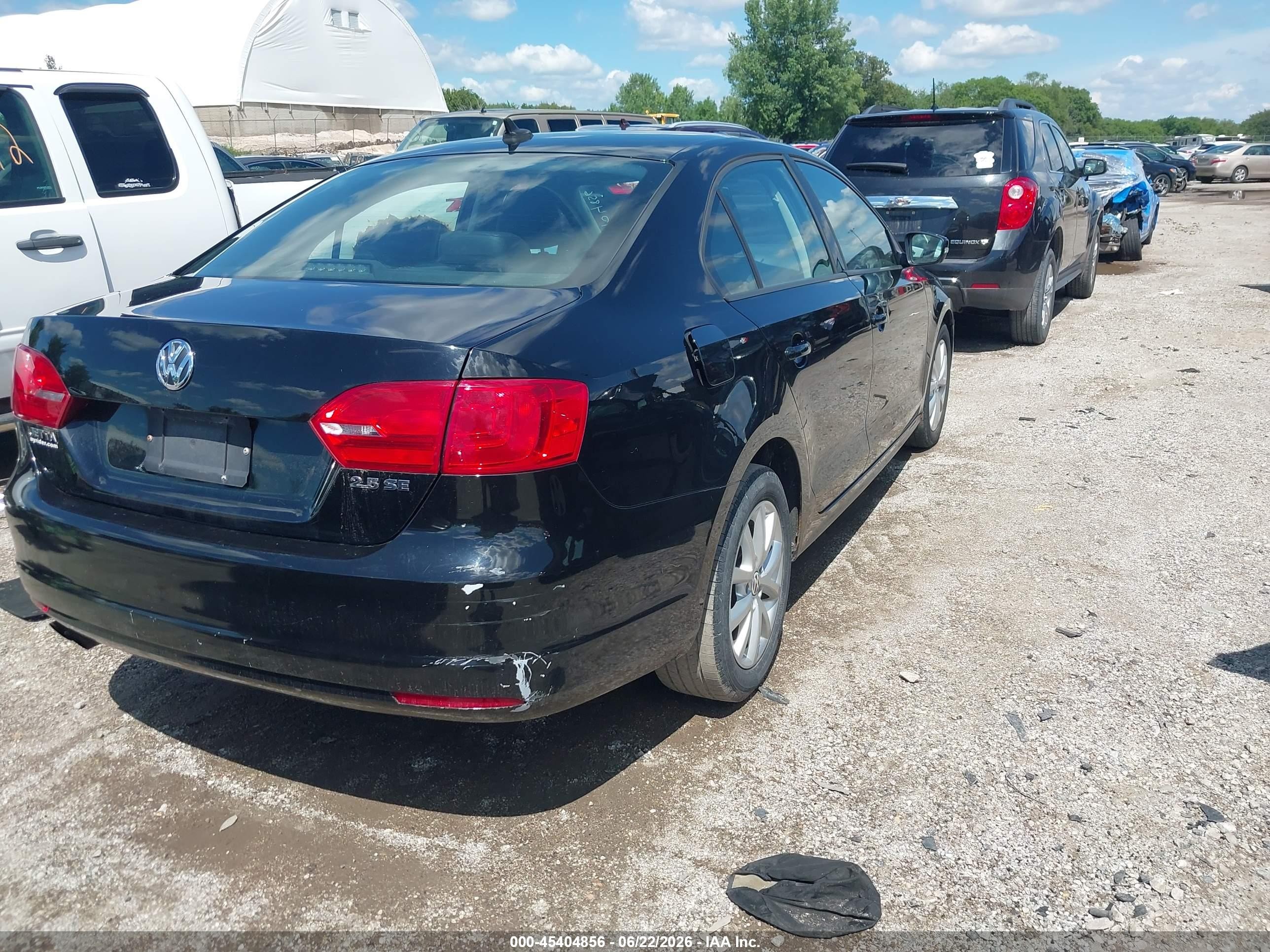 2011 Volkswagen Jetta 2.5l Se Черный vin: 3VWDZ7AJ2BM039998