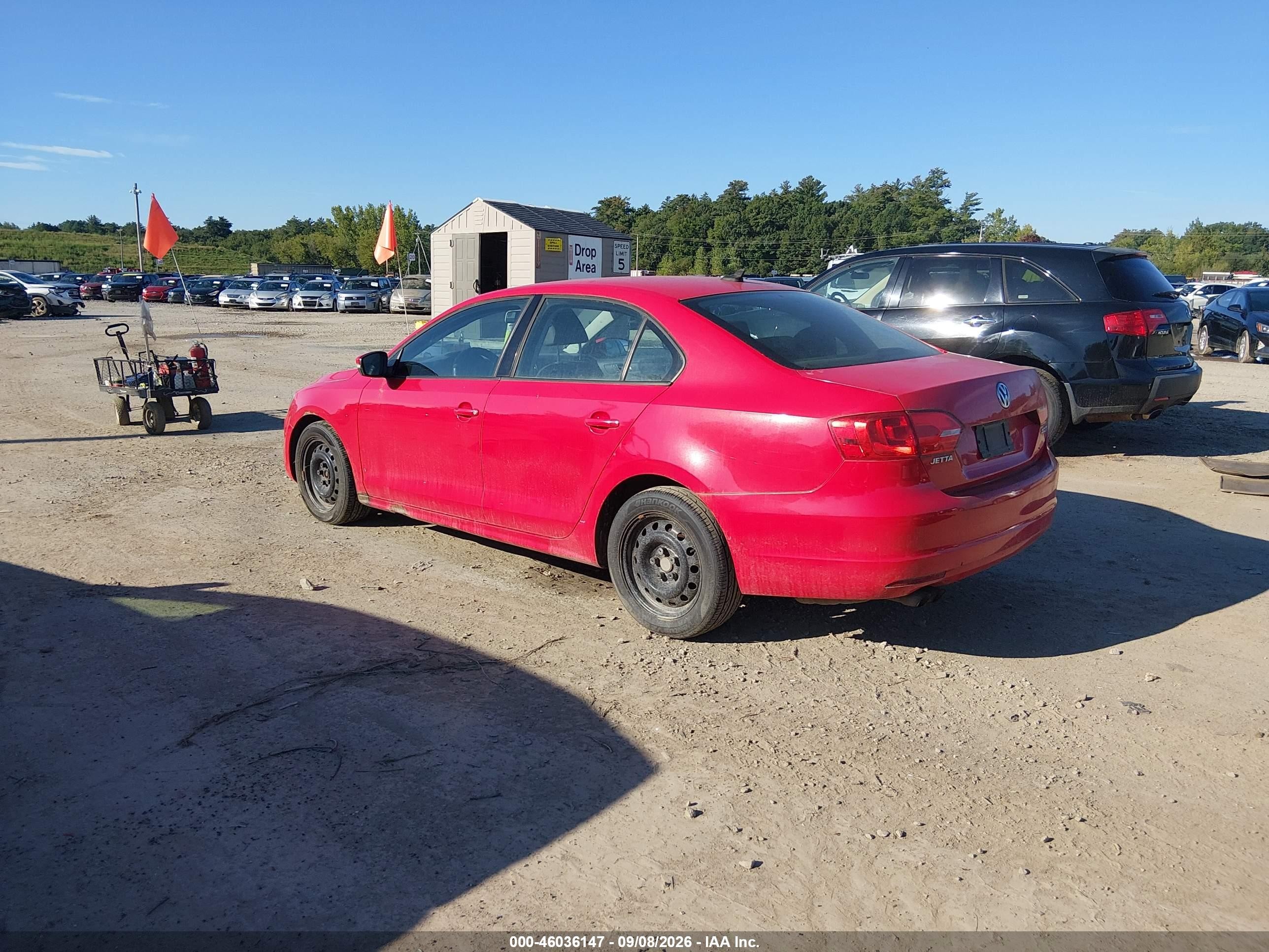 2011 Volkswagen Jetta 2.5l Se Red vin: 3VWDZ7AJ2BM066554