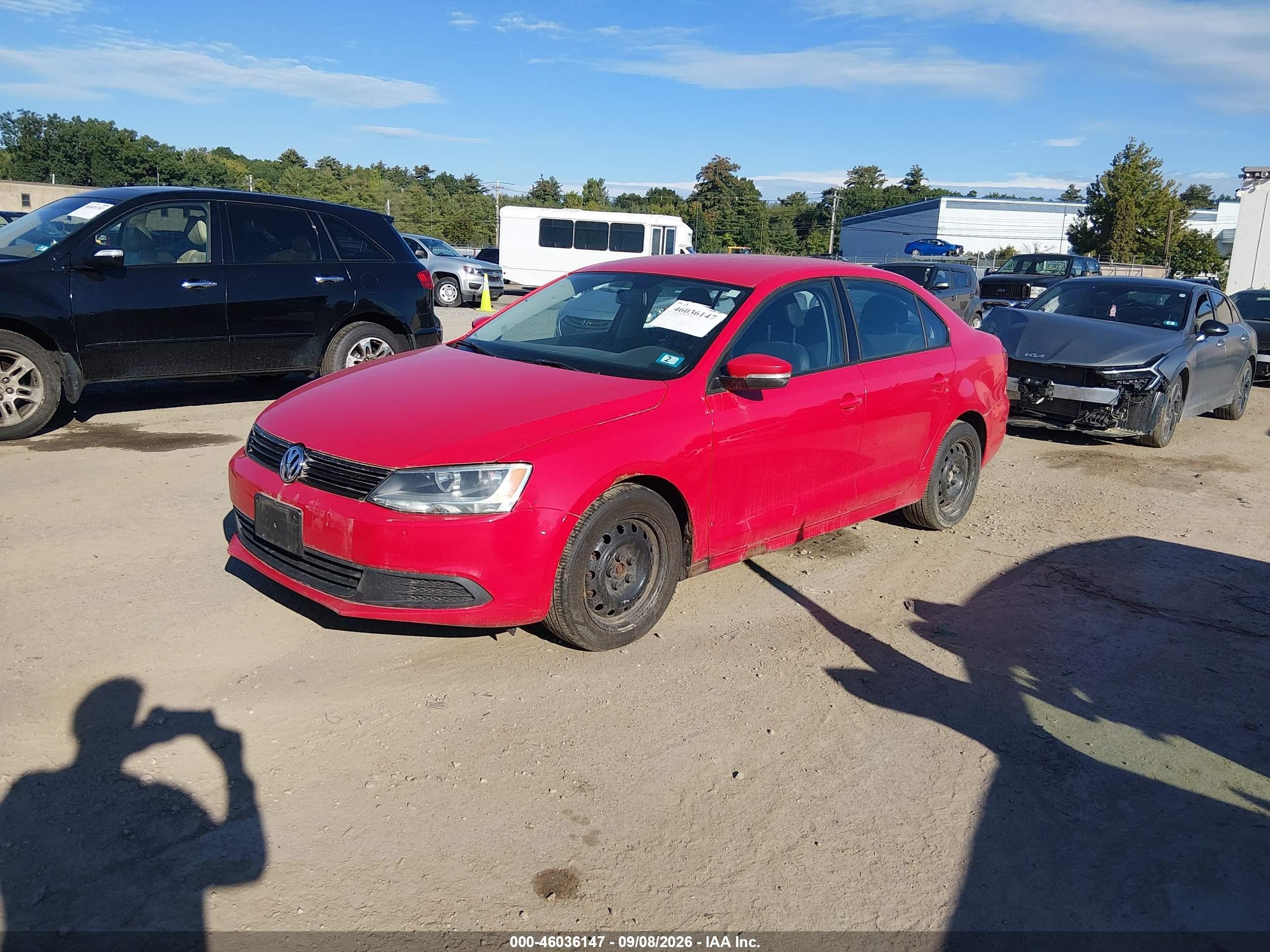 2011 Volkswagen Jetta 2.5l Se Red vin: 3VWDZ7AJ2BM066554