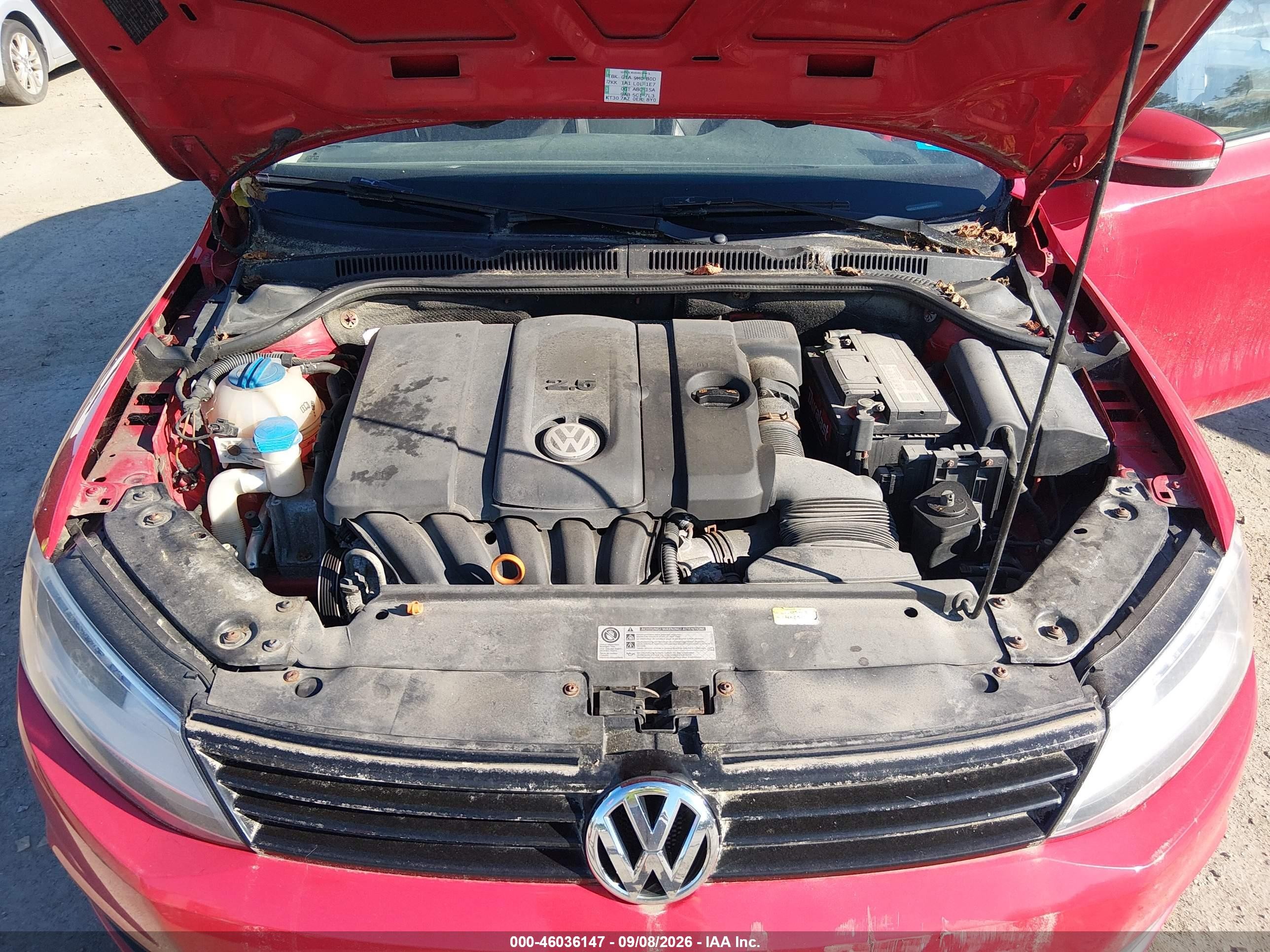 2011 Volkswagen Jetta 2.5l Se Red vin: 3VWDZ7AJ2BM066554