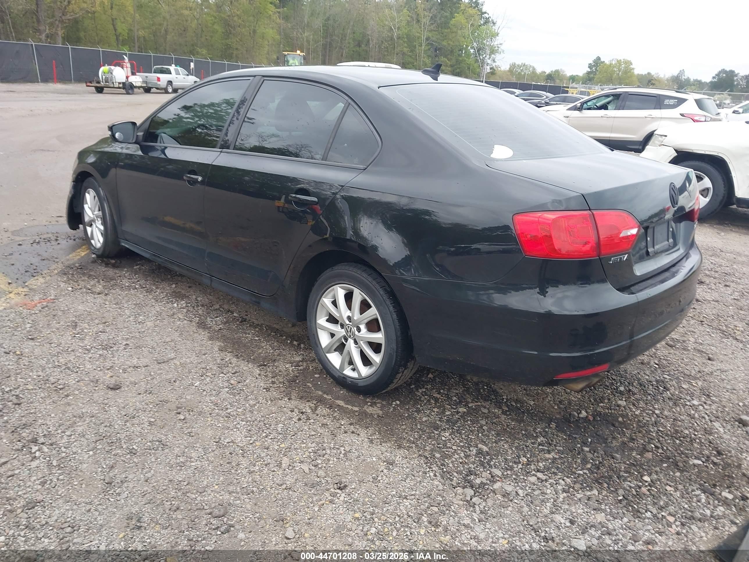 2011 Volkswagen Jetta 2.5l Se Black vin: 3VWDZ7AJ2BM334549