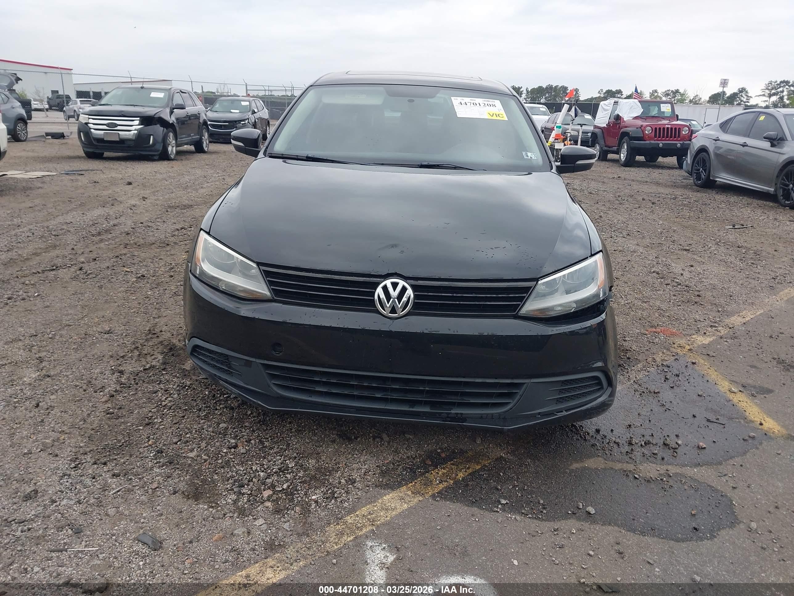 2011 Volkswagen Jetta 2.5l Se Black vin: 3VWDZ7AJ2BM334549