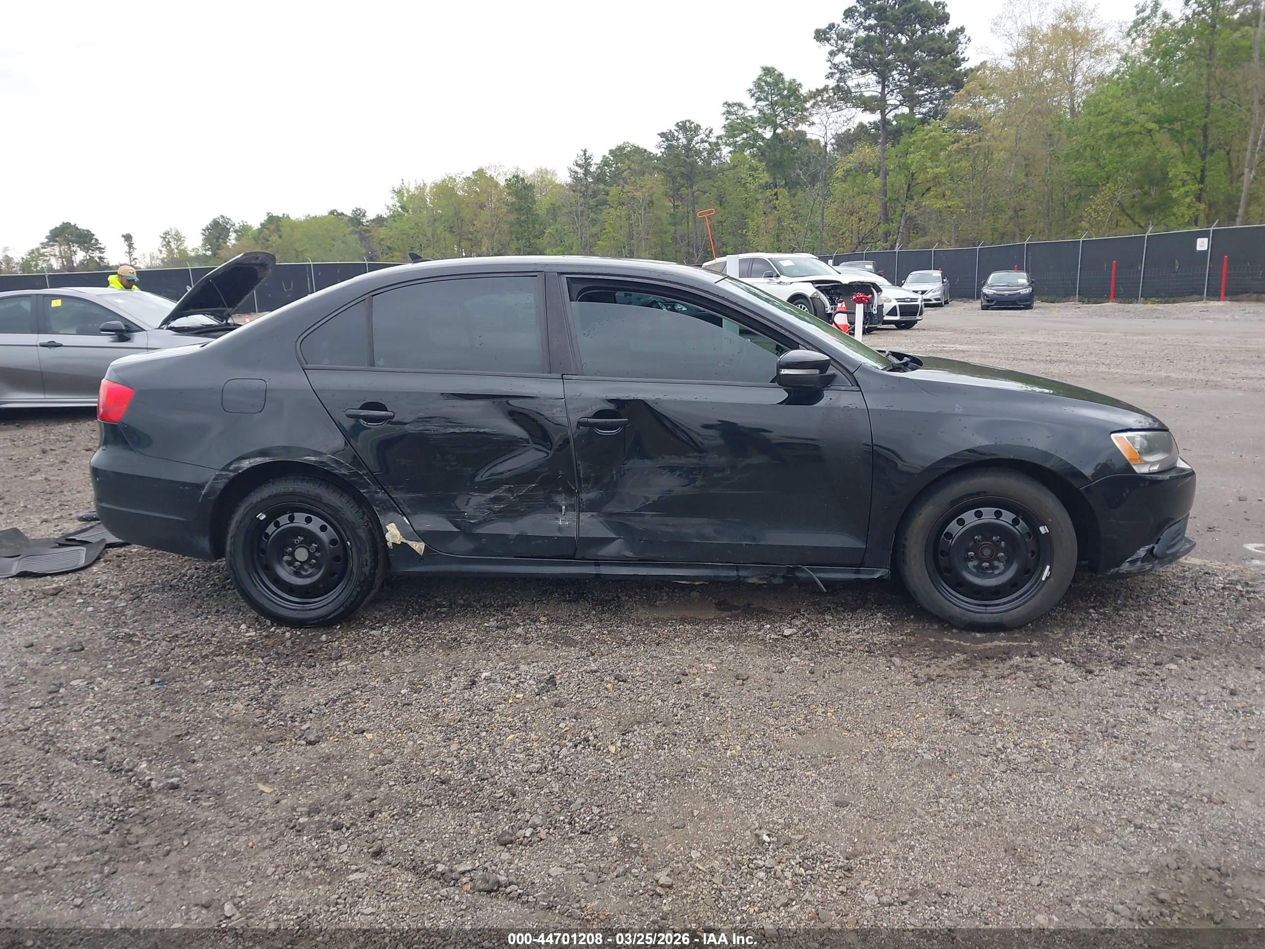 2011 Volkswagen Jetta 2.5l Se Black vin: 3VWDZ7AJ2BM334549