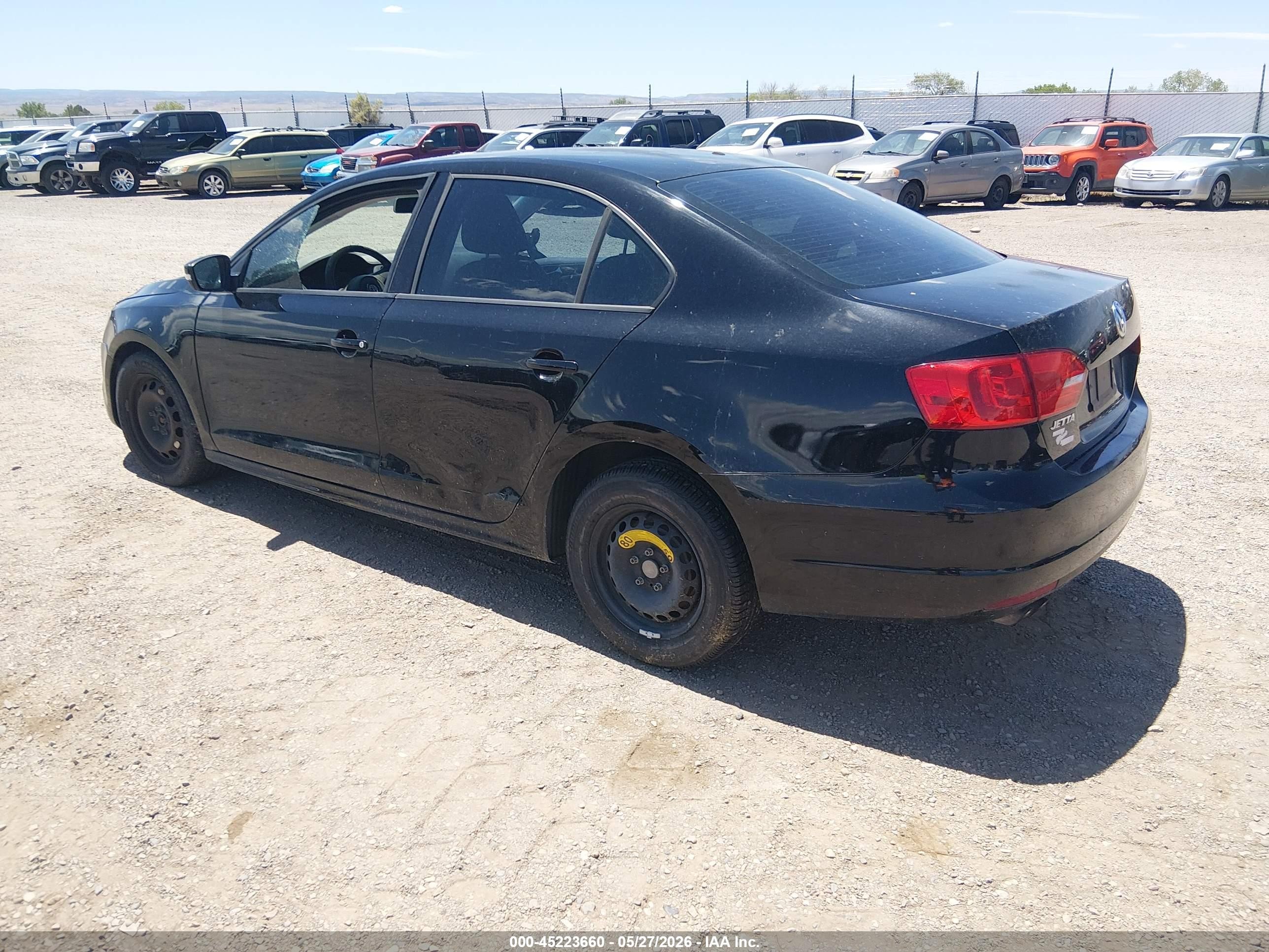 2011 Volkswagen Jetta 2.5l Se Black vin: 3VWDZ7AJ2BM354168
