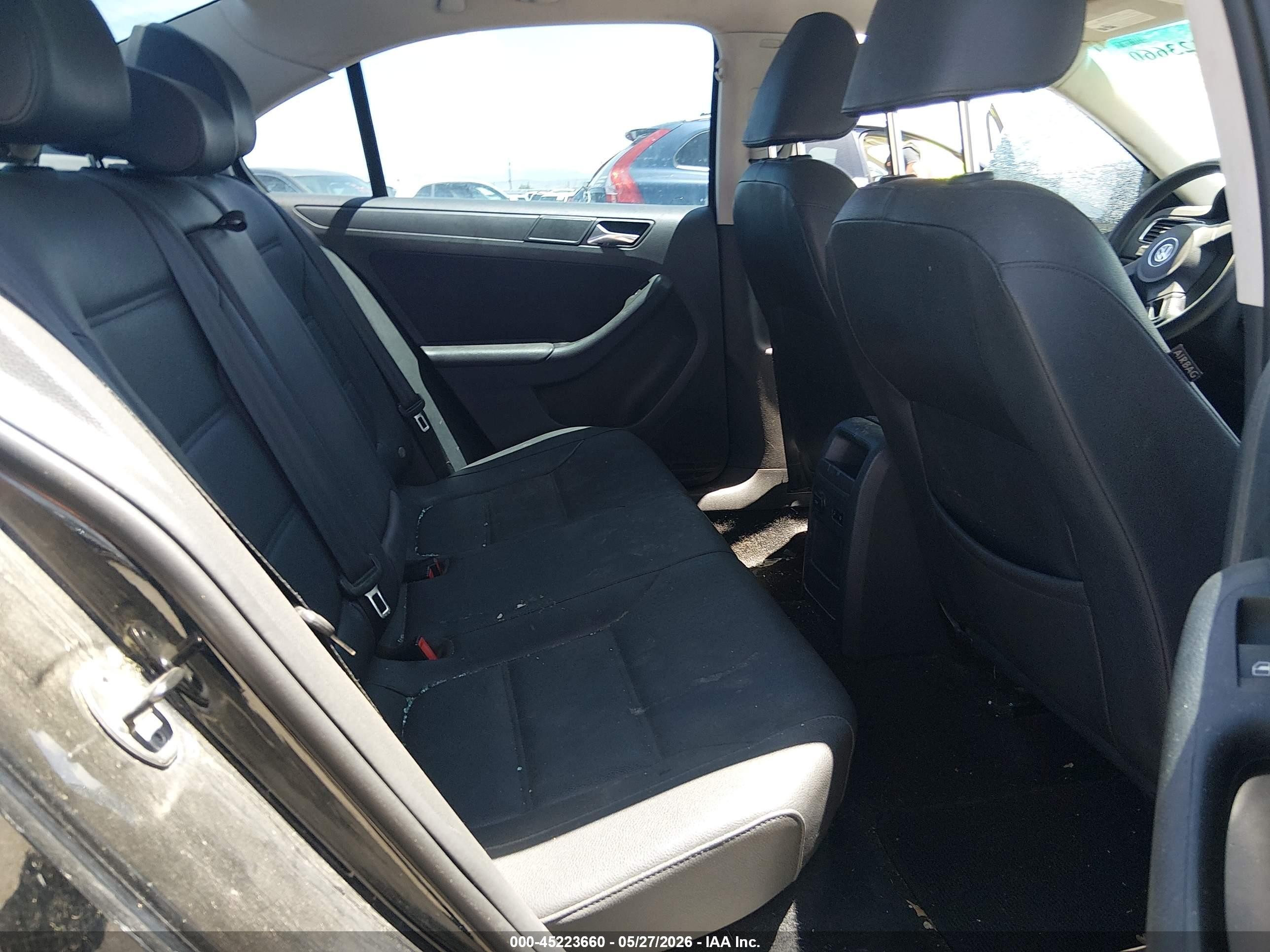 2011 Volkswagen Jetta 2.5l Se Black vin: 3VWDZ7AJ2BM354168