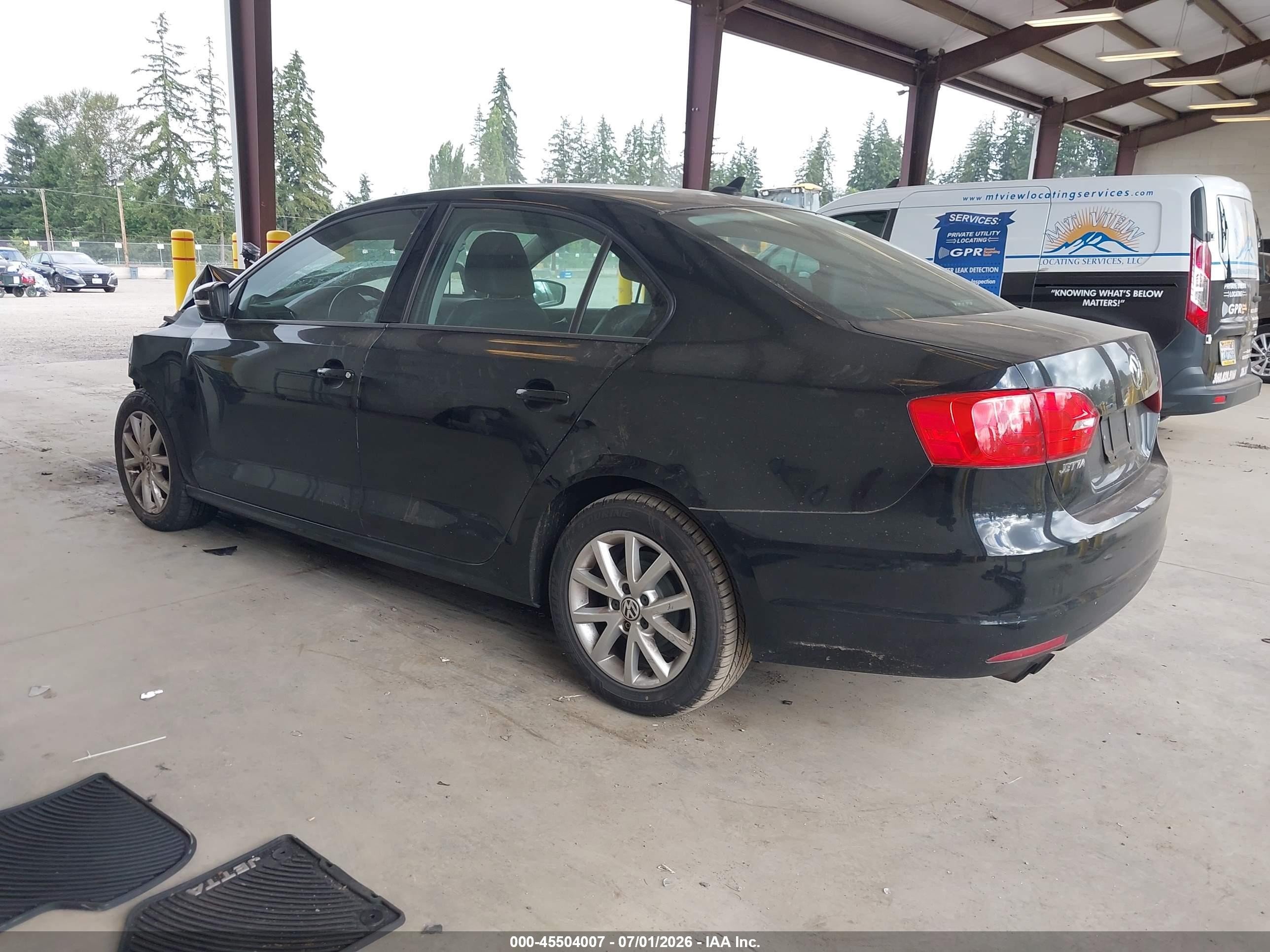 2011 Volkswagen Jetta 2.5l Se Black vin: 3VWDZ7AJ2BM359662