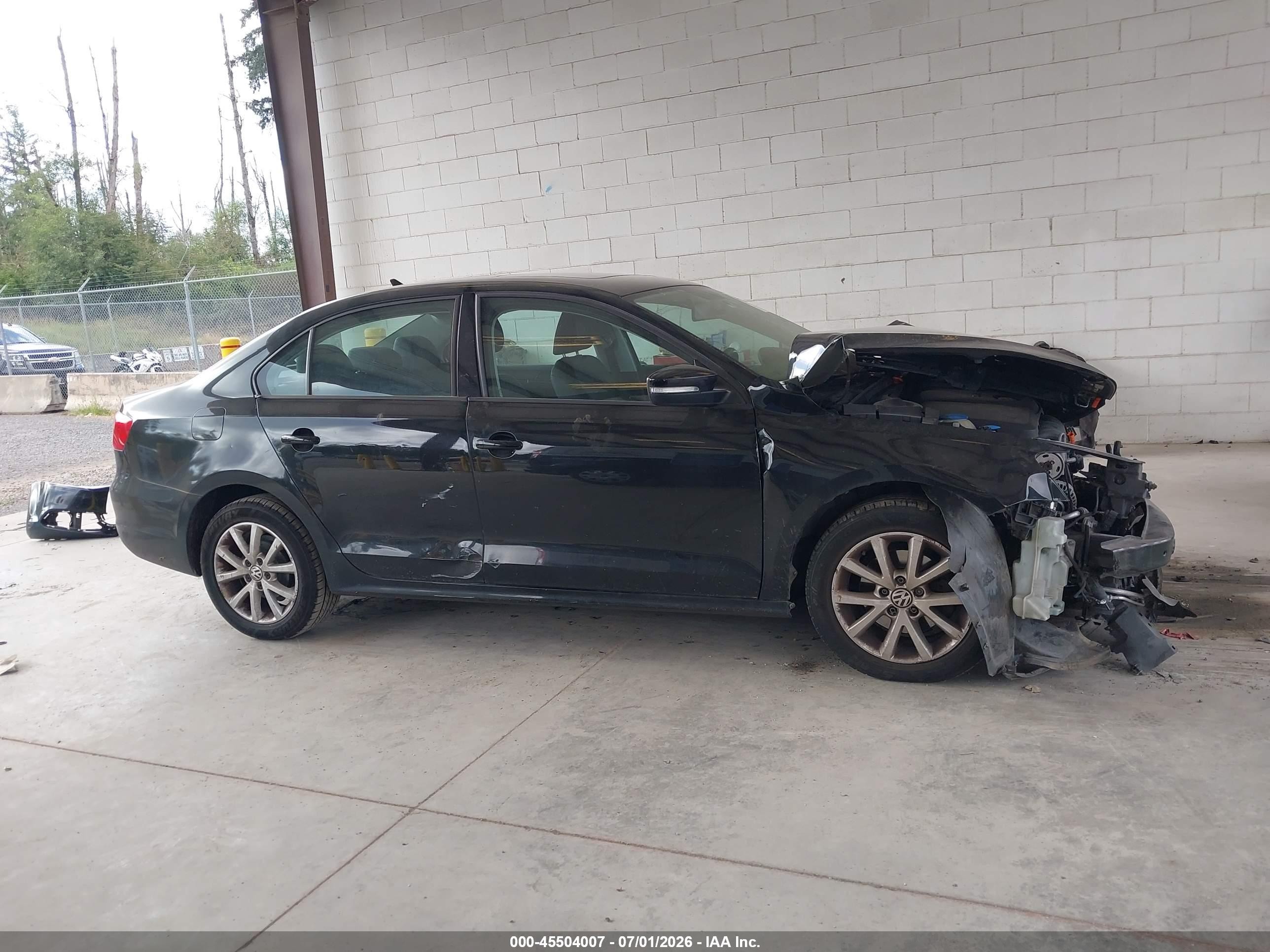 2011 Volkswagen Jetta 2.5l Se Black vin: 3VWDZ7AJ2BM359662
