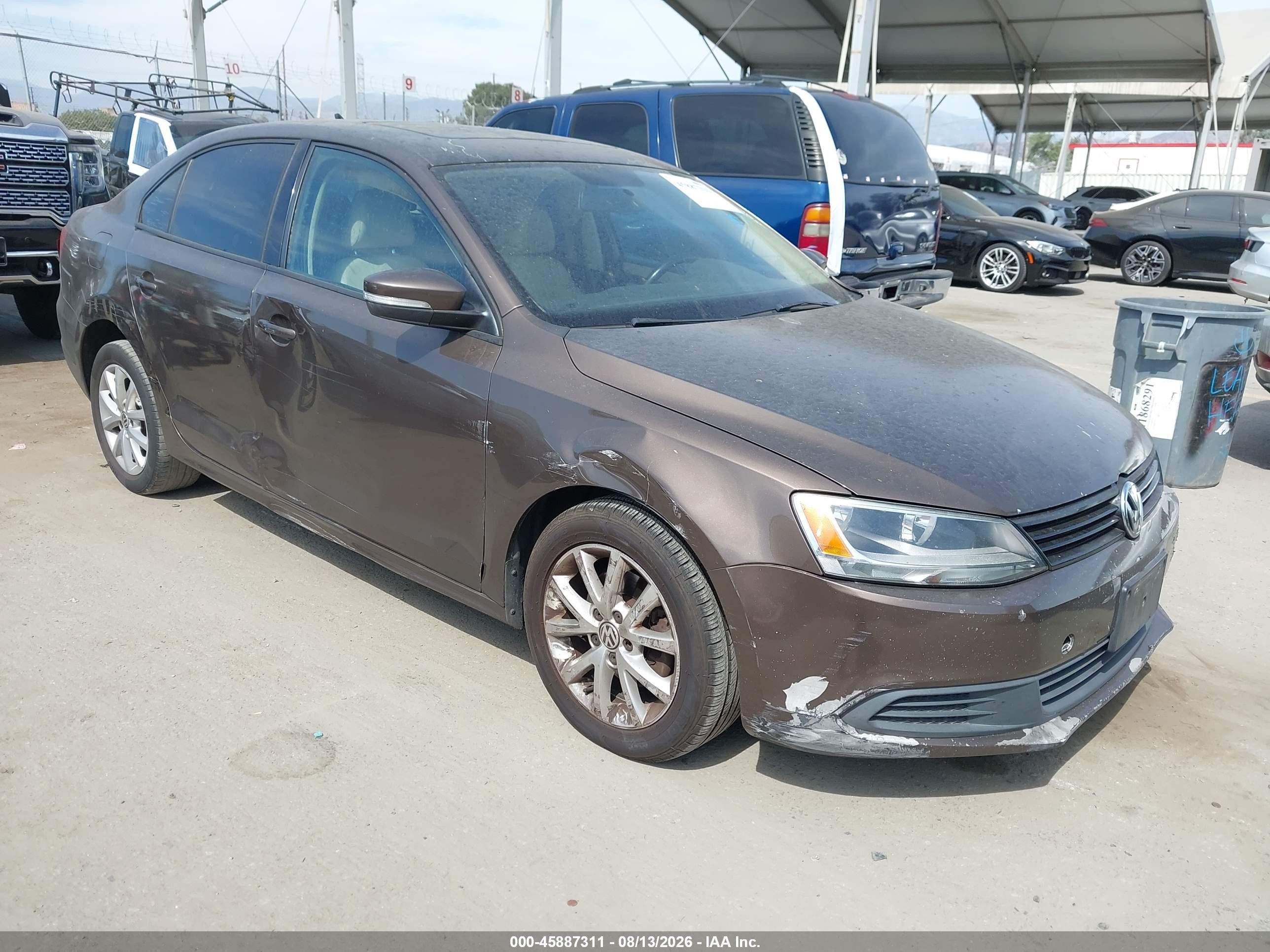 2011 Volkswagen Jetta 2.5l Se Brown vin: 3VWDZ7AJ2BM384285