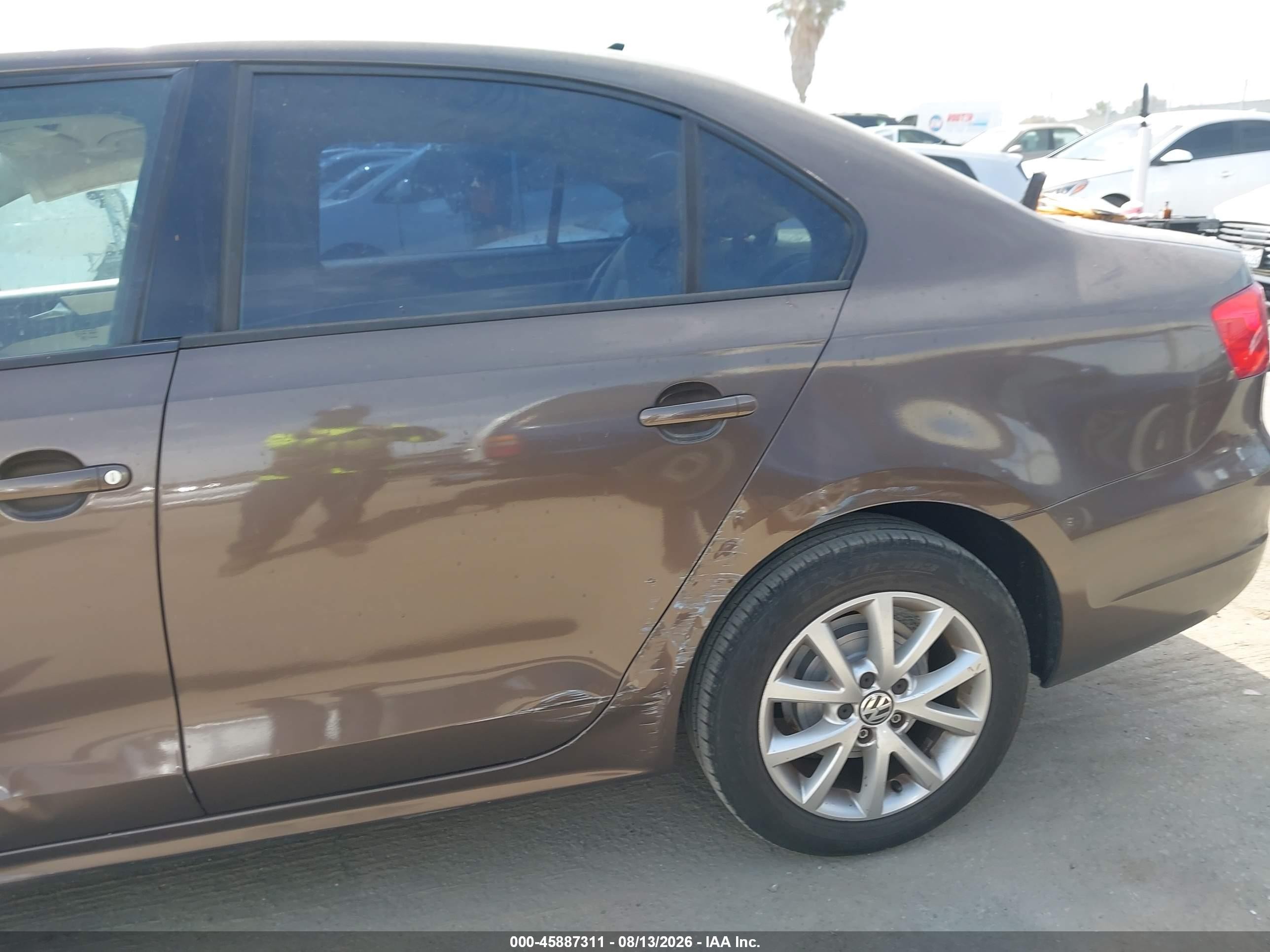 2011 Volkswagen Jetta 2.5l Se Brown vin: 3VWDZ7AJ2BM384285