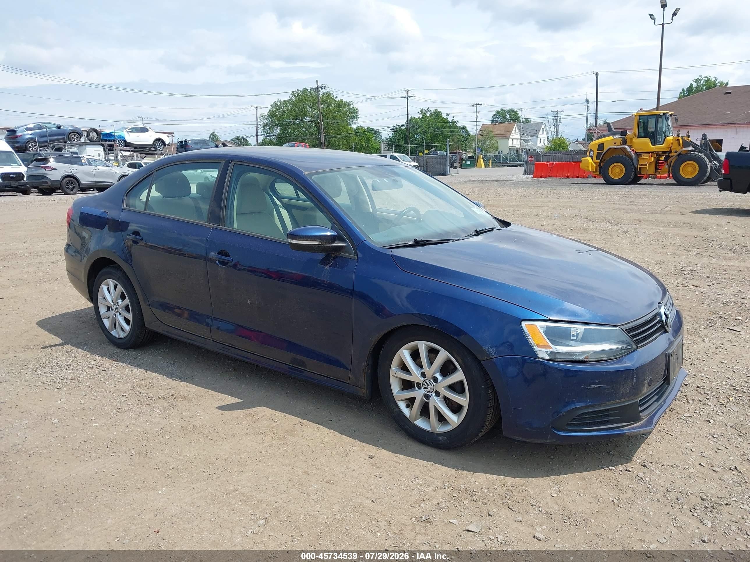 2011 Volkswagen Jetta 2.5l Se Blue vin: 3VWDZ7AJ3BM055918