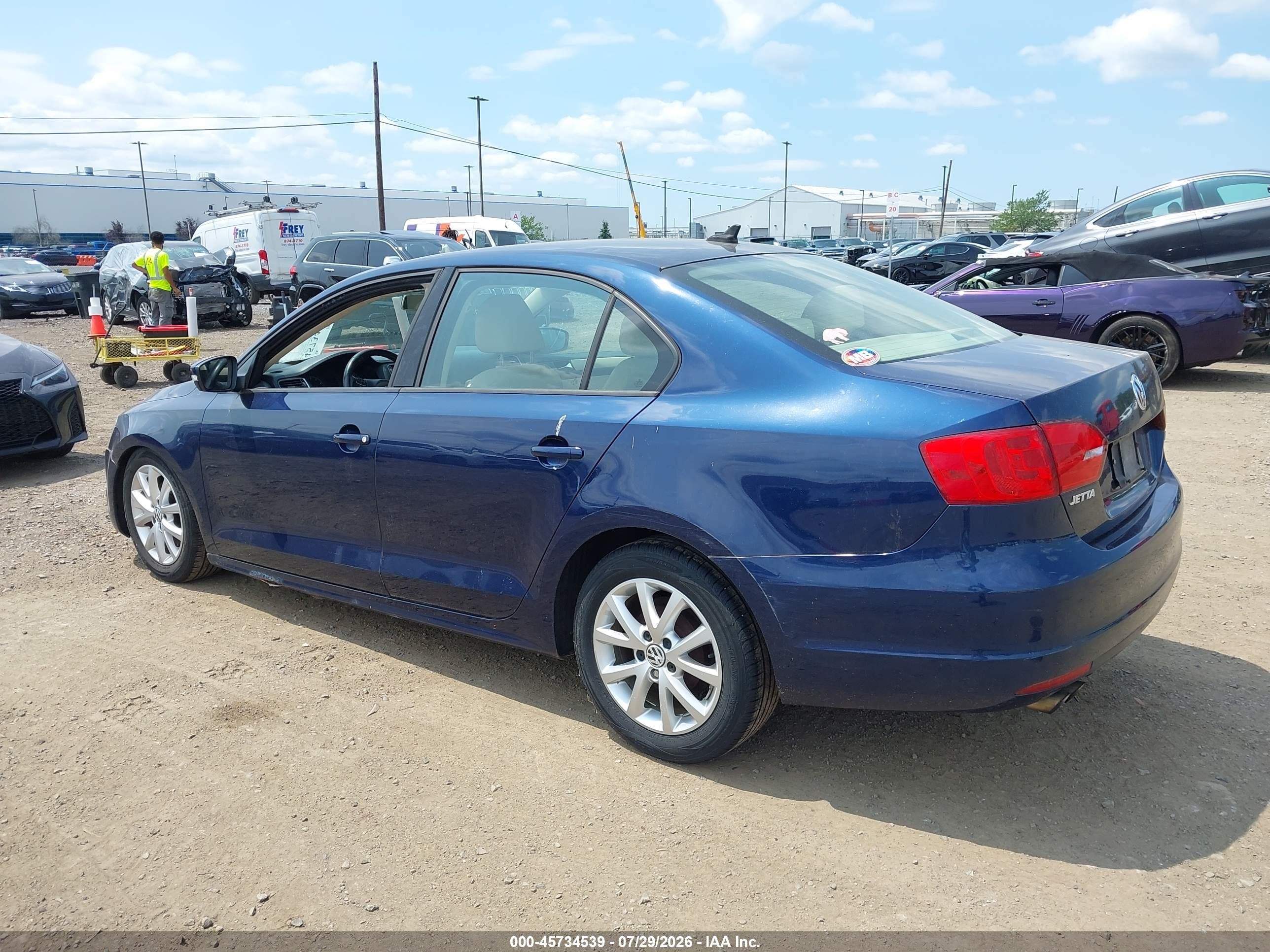 2011 Volkswagen Jetta 2.5l Se Blue vin: 3VWDZ7AJ3BM055918