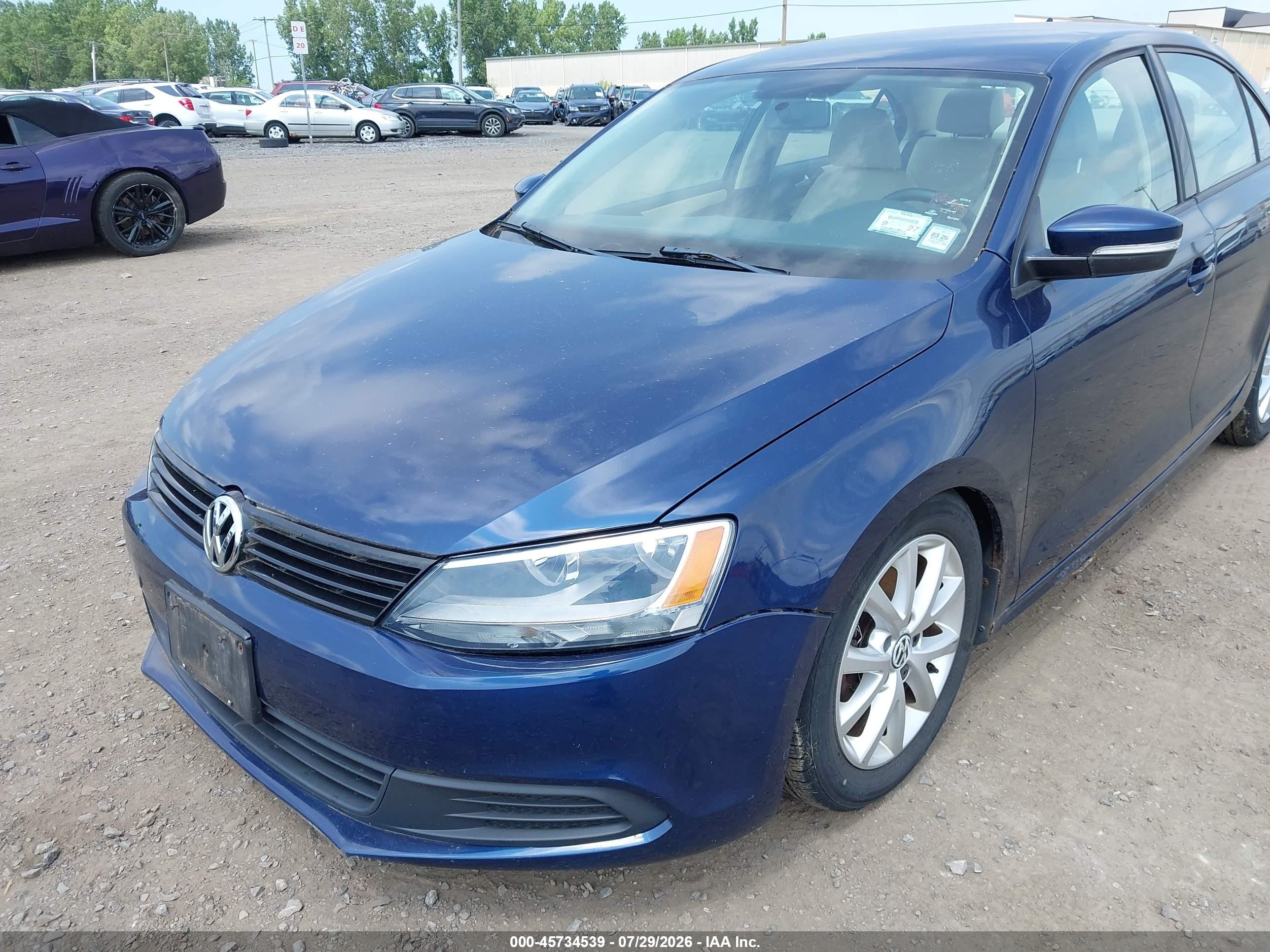 2011 Volkswagen Jetta 2.5l Se Blue vin: 3VWDZ7AJ3BM055918